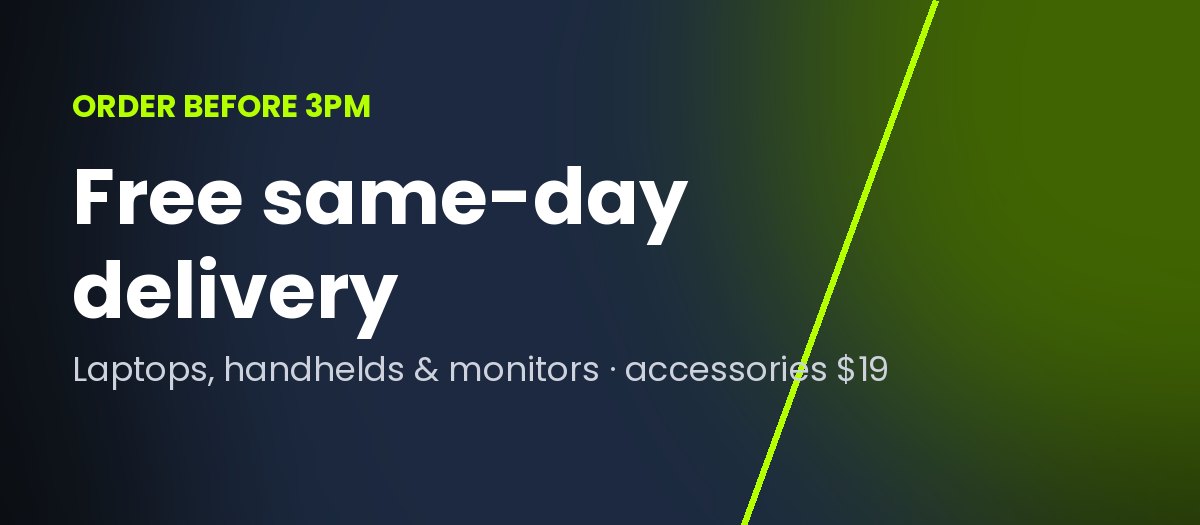 Free same-day delivery