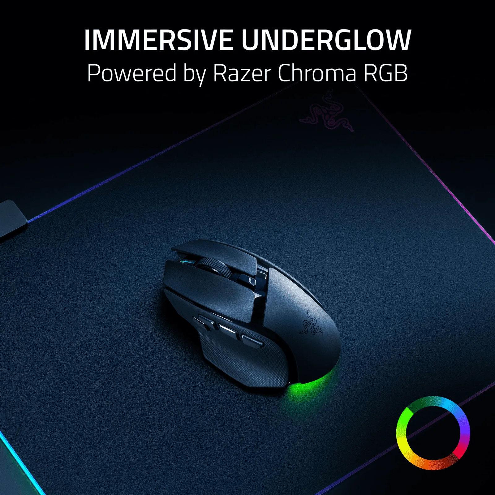 Razer Basilisk V4 HyperSpeed Wireless Ergonomic Gaming Mouse – 33K Optical Sensor – HyperScroll Technology