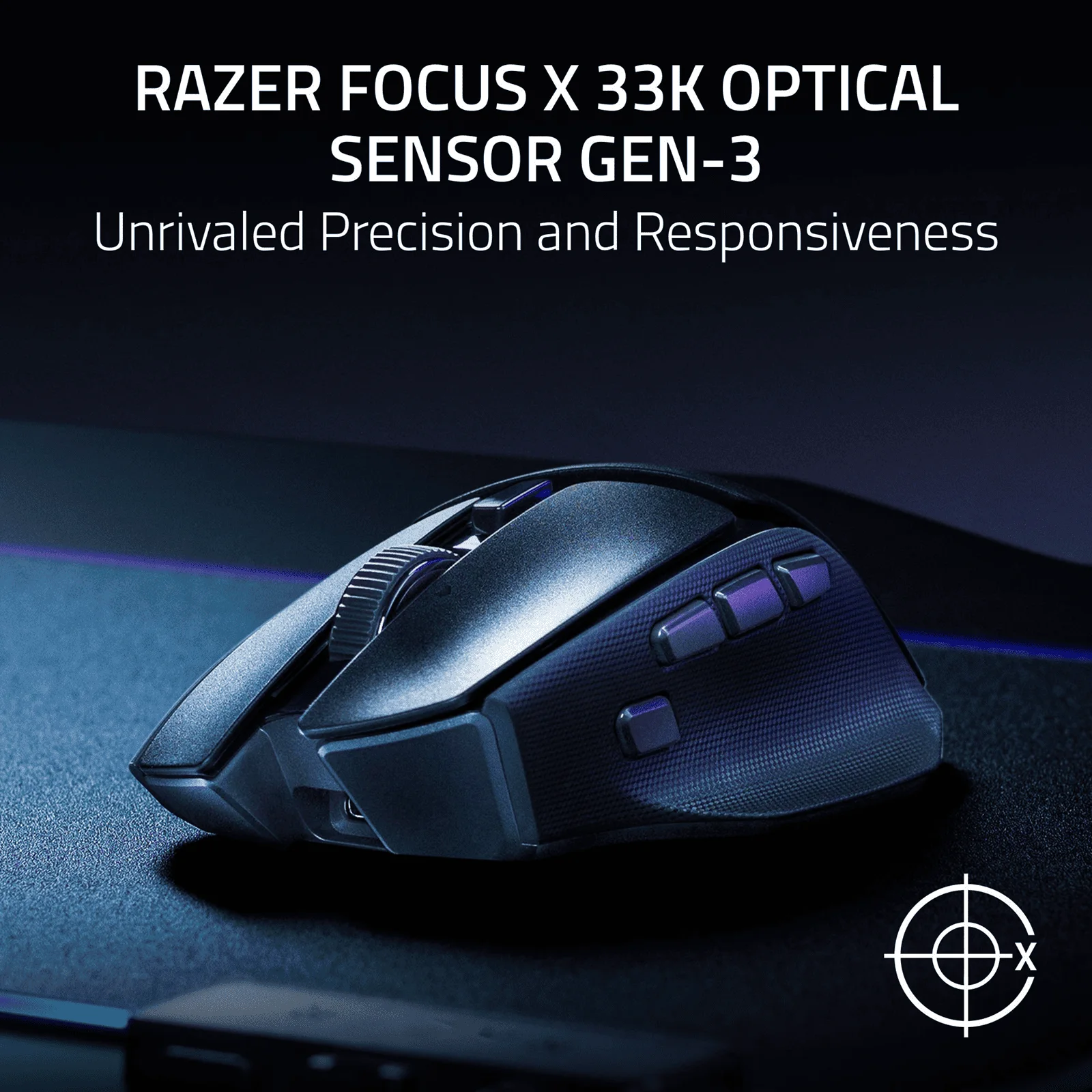 Razer Basilisk V4 HyperSpeed Wireless Ergonomic Gaming Mouse – 33K Optical Sensor – HyperScroll Technology
