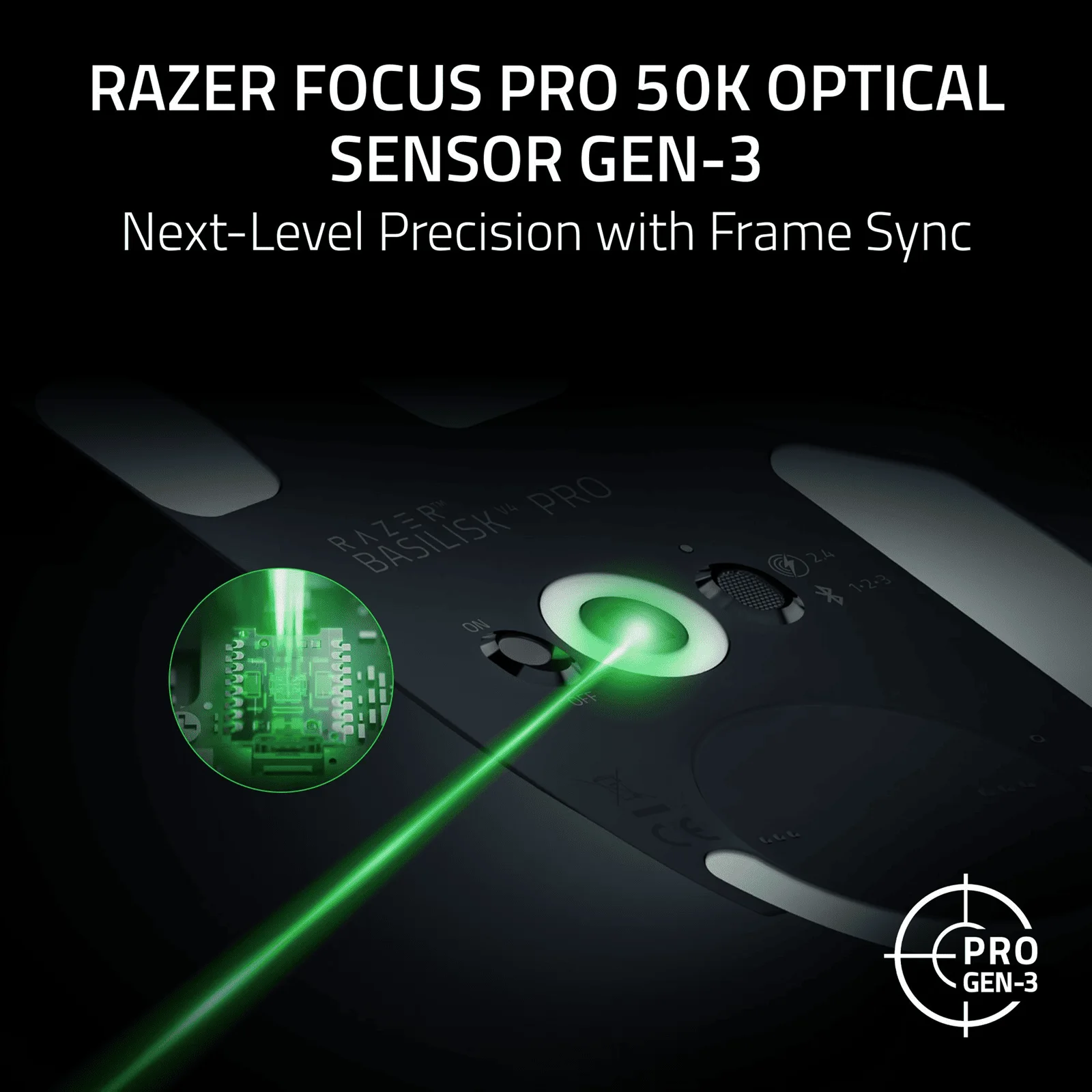 Razer Basilisk V4 Pro Wireless Ergonomic Gaming Mouse – 50K Optical Sensor – HyperScroll Tilt Wheel Gen-2