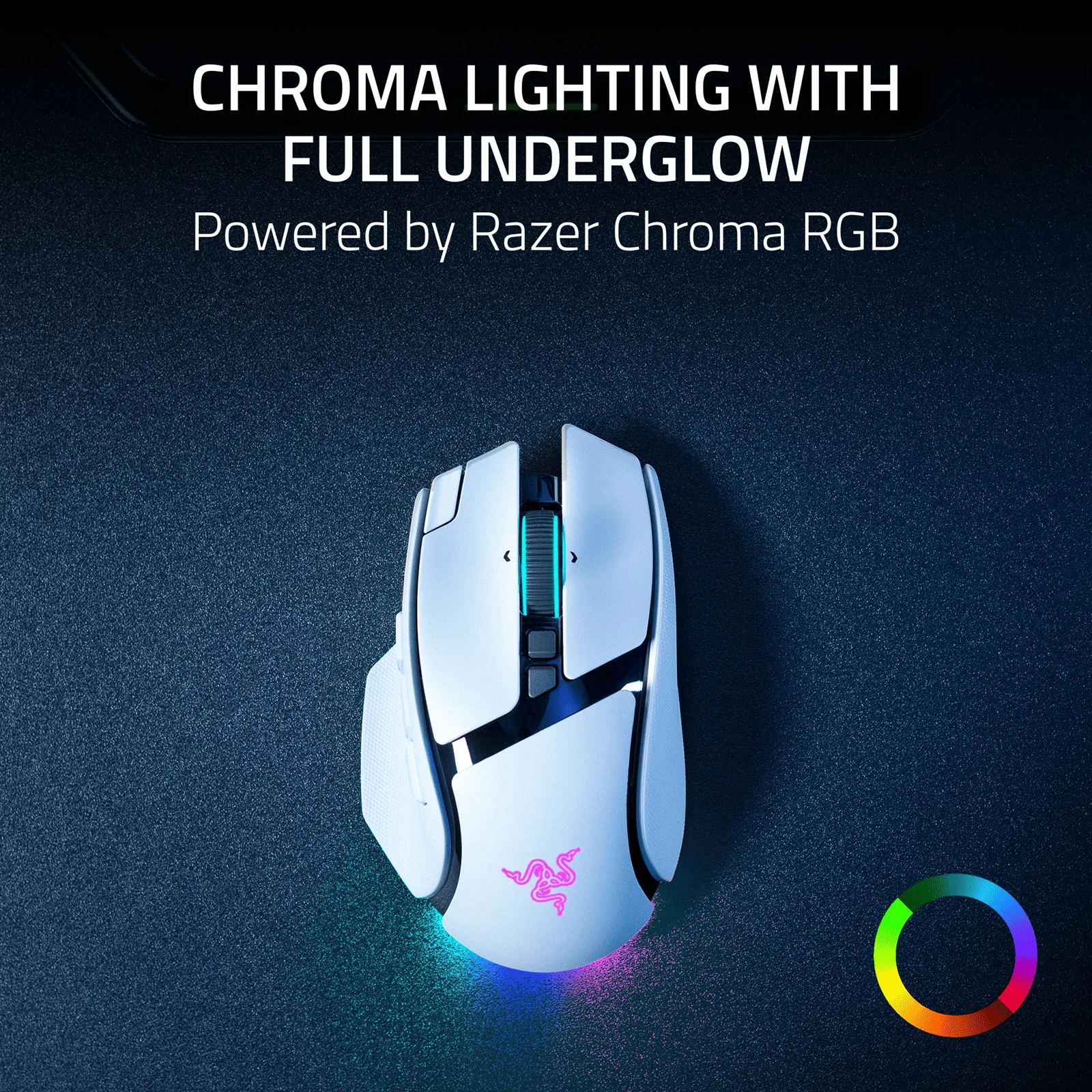 Razer Basilisk V4 Pro Wireless Ergonomic Gaming Mouse – 50K Optical Sensor – HyperScroll Tilt Wheel Gen-2