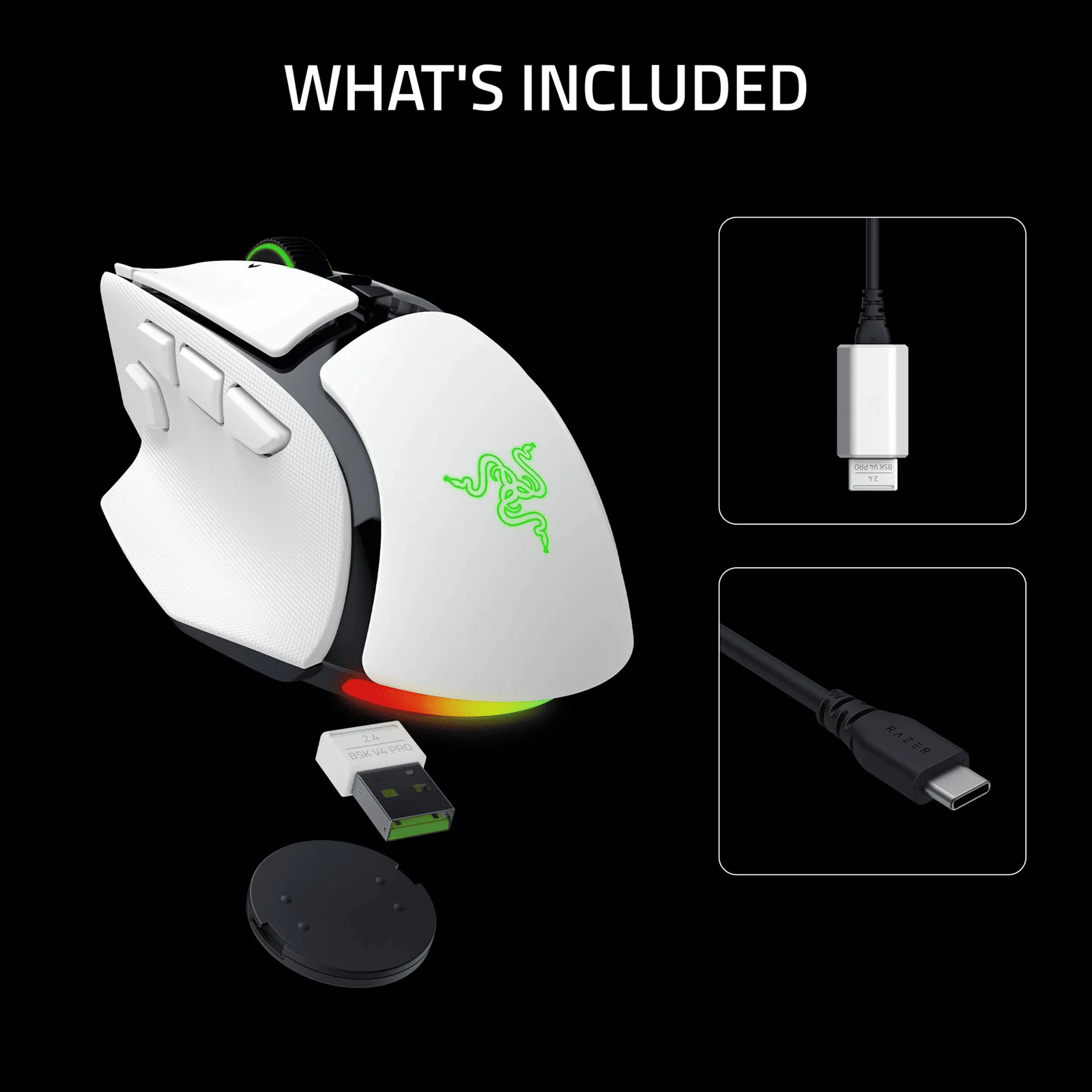 Razer Basilisk V4 Pro Wireless Ergonomic Gaming Mouse – 50K Optical Sensor – HyperScroll Tilt Wheel Gen-2