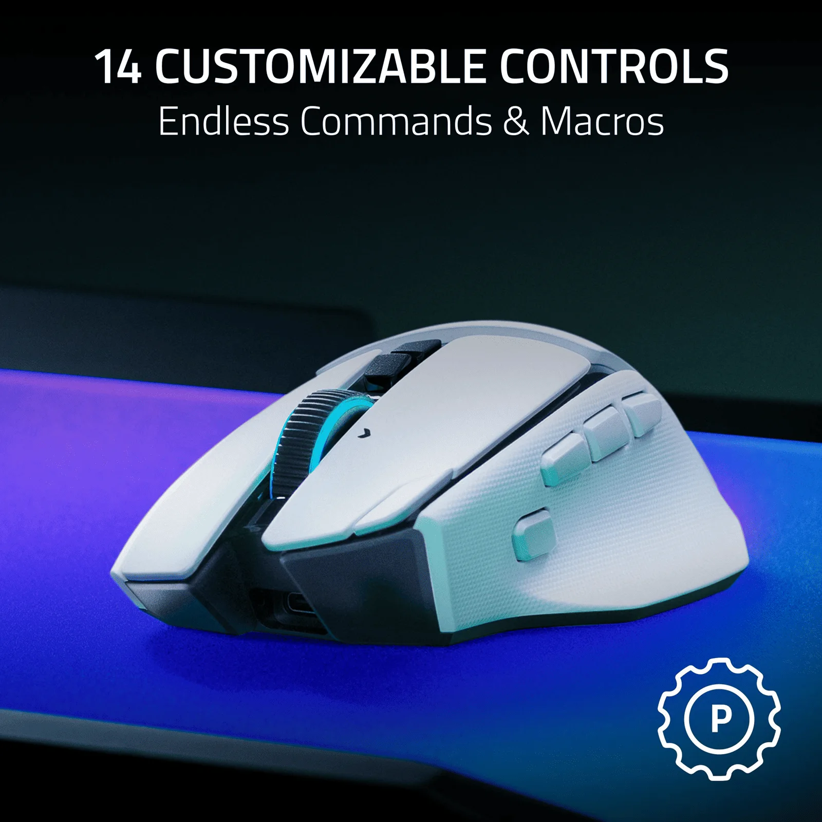 Razer Basilisk V4 Pro Wireless Ergonomic Gaming Mouse – 50K Optical Sensor – HyperScroll Tilt Wheel Gen-2