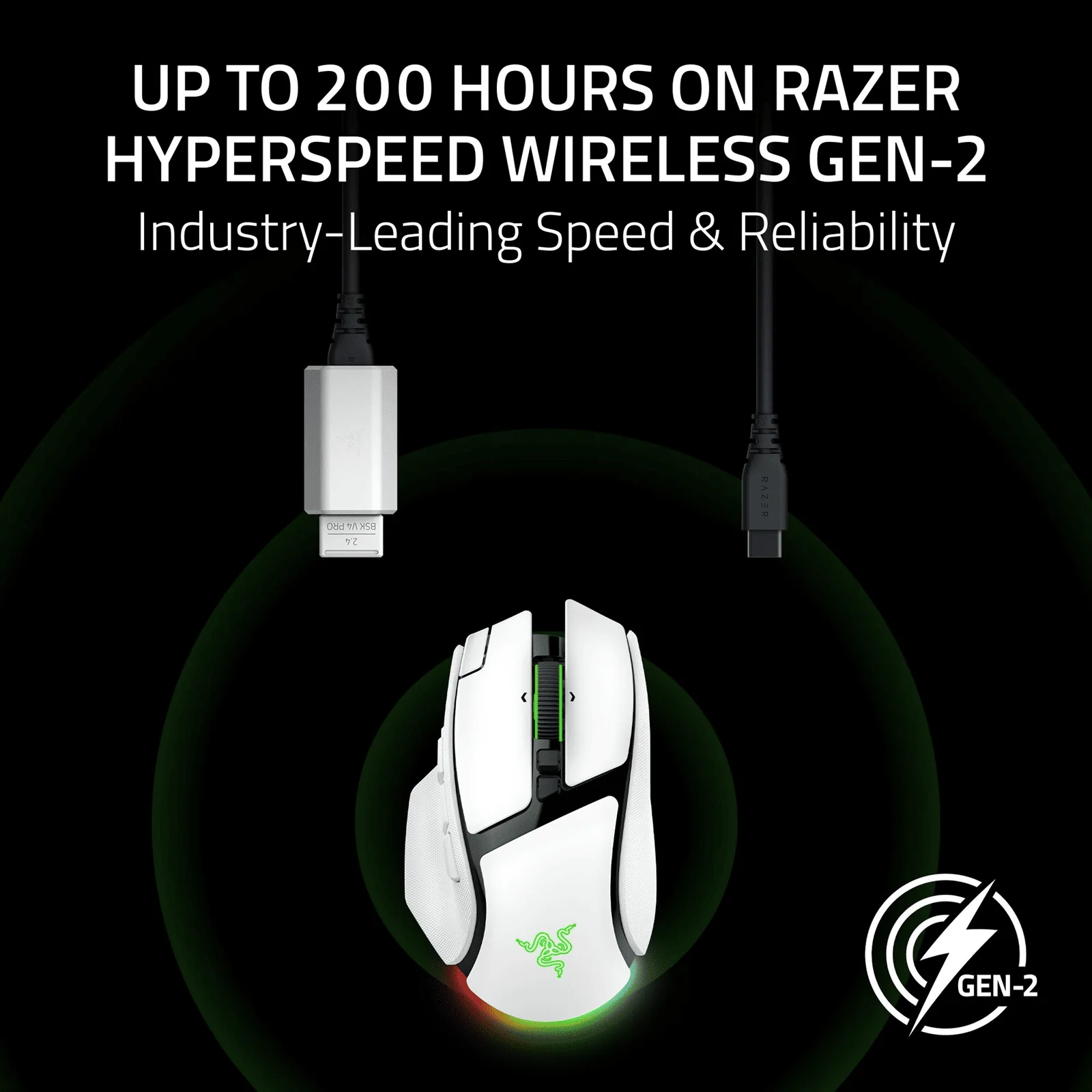 Razer Basilisk V4 Pro Wireless Ergonomic Gaming Mouse – 50K Optical Sensor – HyperScroll Tilt Wheel Gen-2