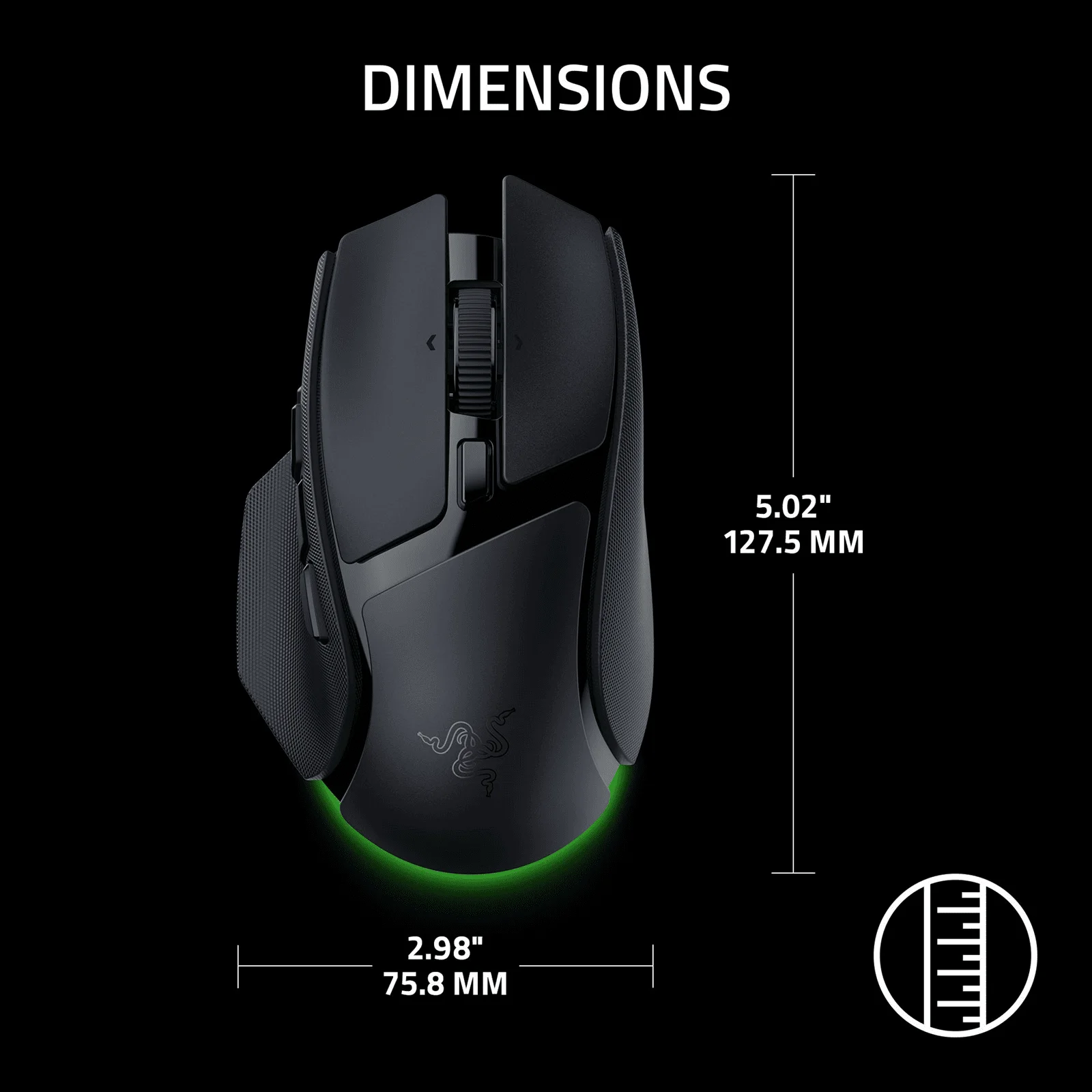 Razer Basilisk V4 HyperSpeed Wireless Ergonomic Gaming Mouse – 33K Optical Sensor – HyperScroll Technology