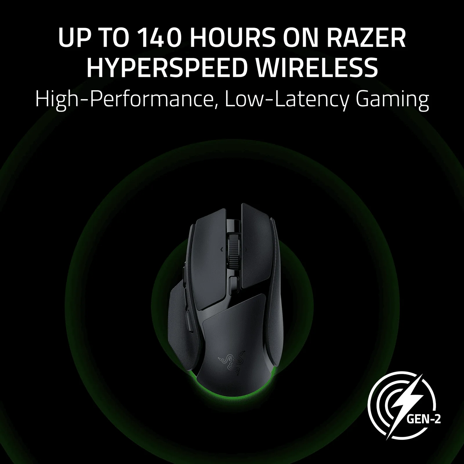 Razer Basilisk V4 HyperSpeed Wireless Ergonomic Gaming Mouse – 33K Optical Sensor – HyperScroll Technology