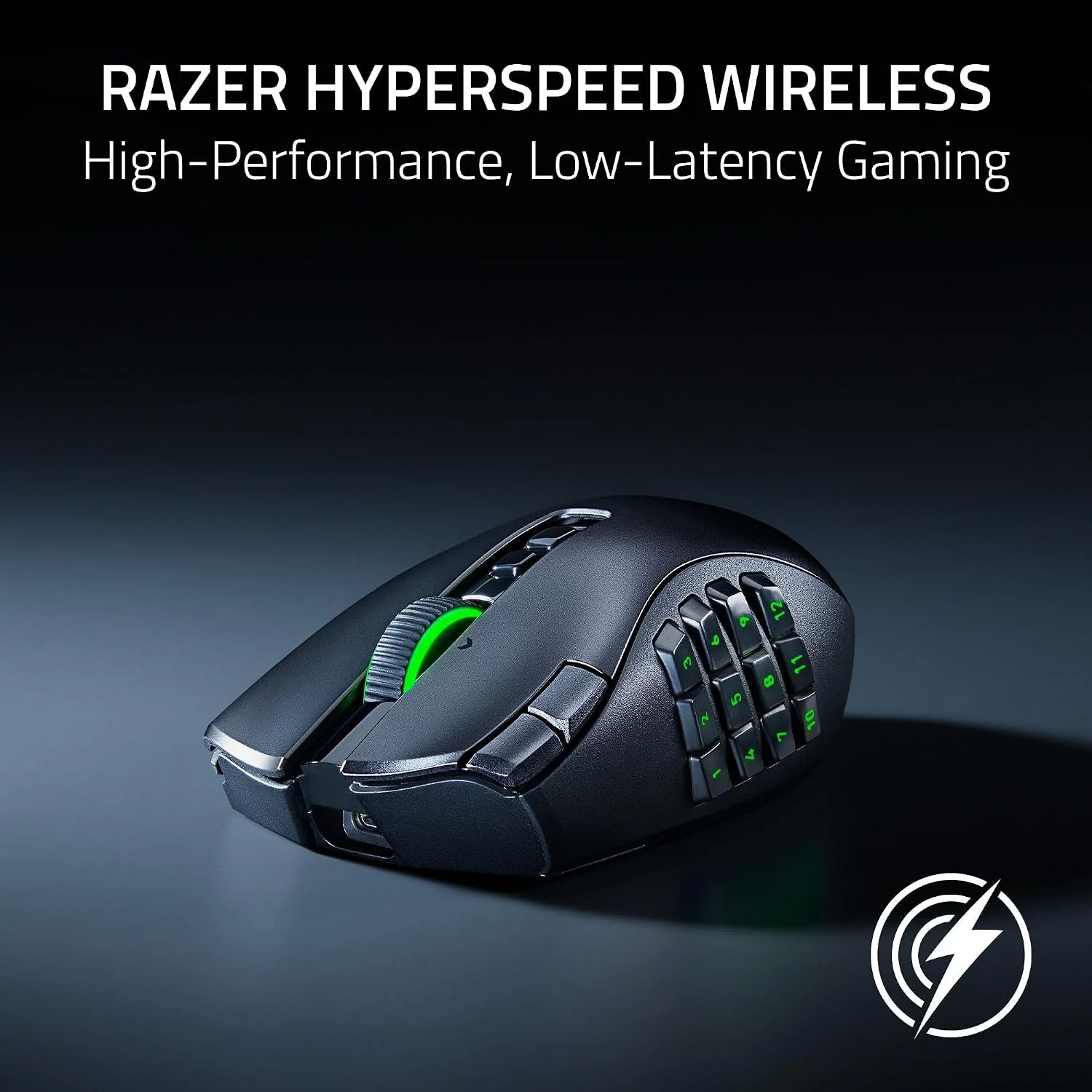 Razer Naga V3 Pro Wireless MMO Gaming Mouse - Swappable Side Plates - Programmable Controls - Chroma RGB