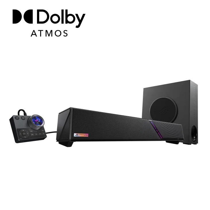 ASUS ROG Gjallar Gaming Soundbar — Dolby Atmos - 3.1.2-Channel Audio - RGB Lighting