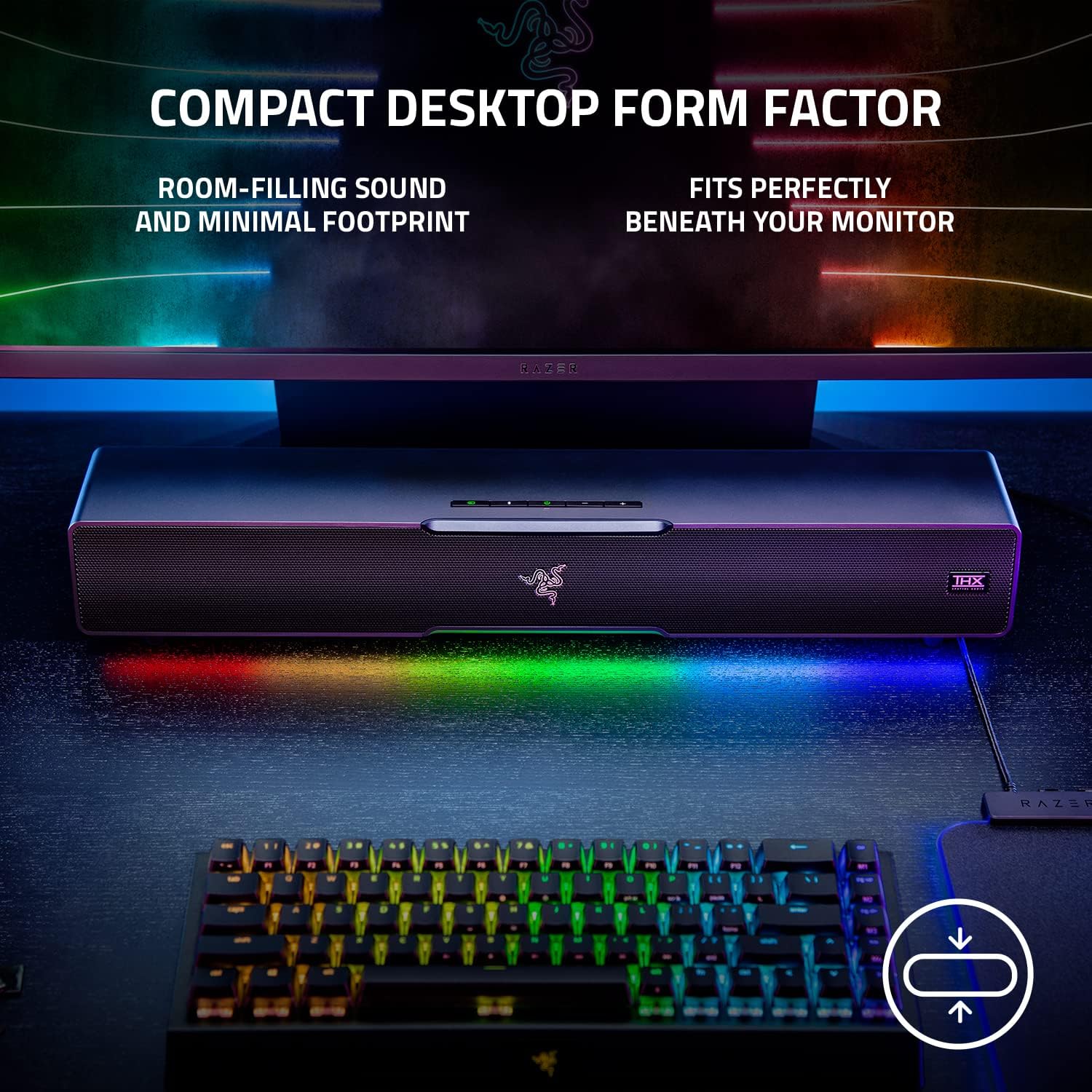 Razer Leviathan V2 Gaming Soundbar with THX Spatial Audio & Subwoofer