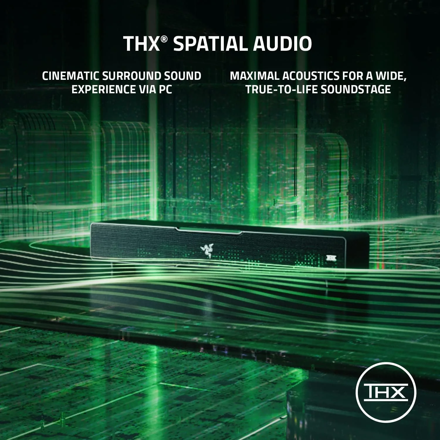 Razer Leviathan V2 Gaming Soundbar with THX Spatial Audio & Subwoofer