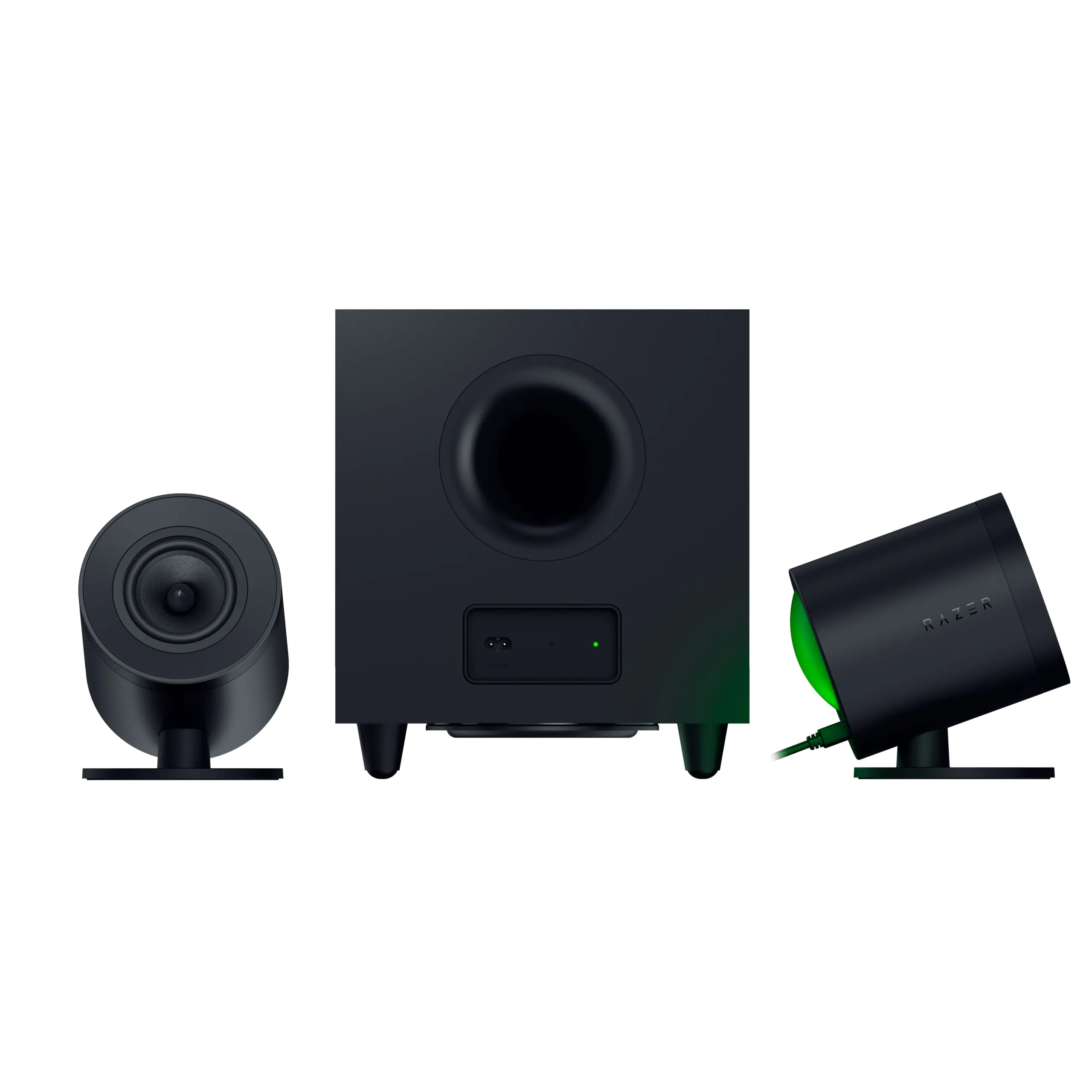 Razer Nommo V2 Pro Full-Range 2.1 PC Gaming Speakers with Wireless Subwoofer / Razer Wireless Control Pod Ready / Razer Chroma Lighting