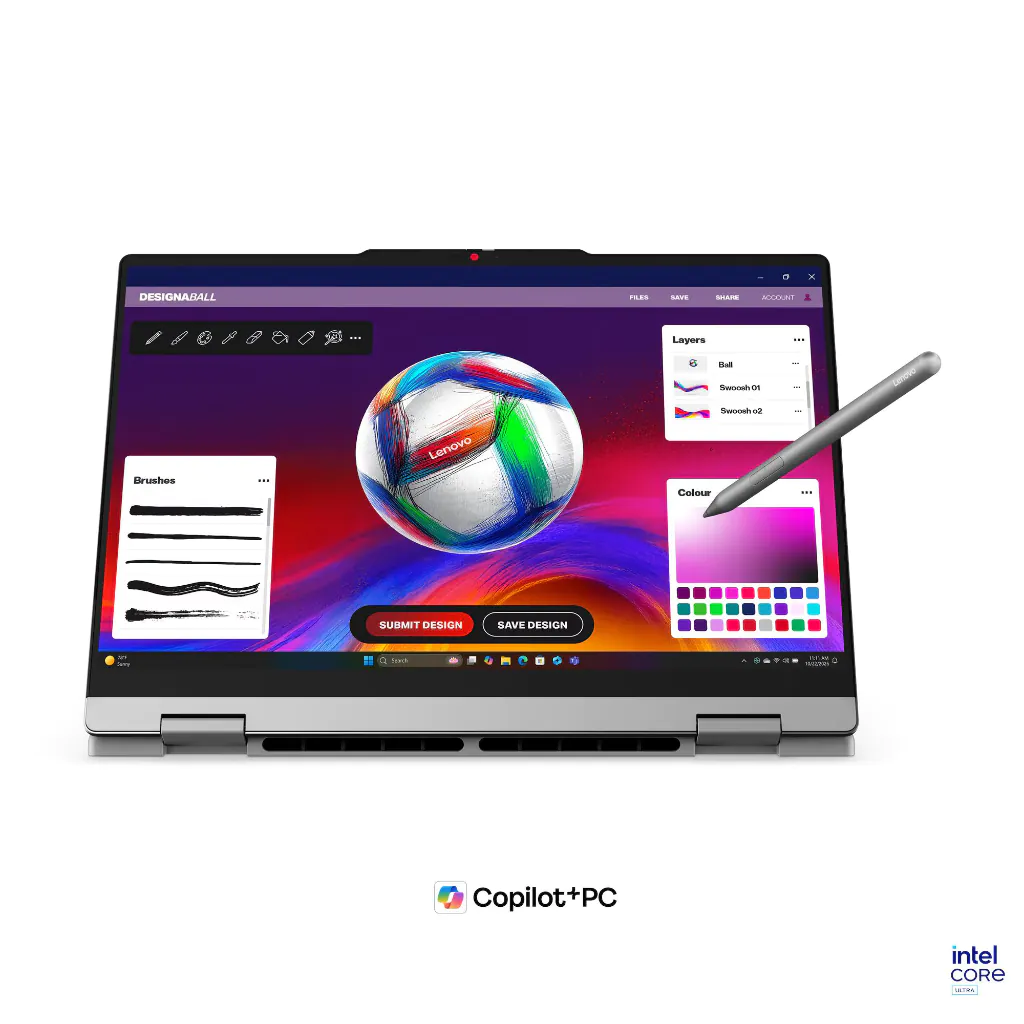 [Same‑Day Delivery] Lenovo IdeaPad 5 2‑in‑1 Luna Grey AI Laptop – Intel Core Ultra 5 – 16GB RAM – 512GB SSD – Integrated Graphics – 14″ WUXGA IPS Touch