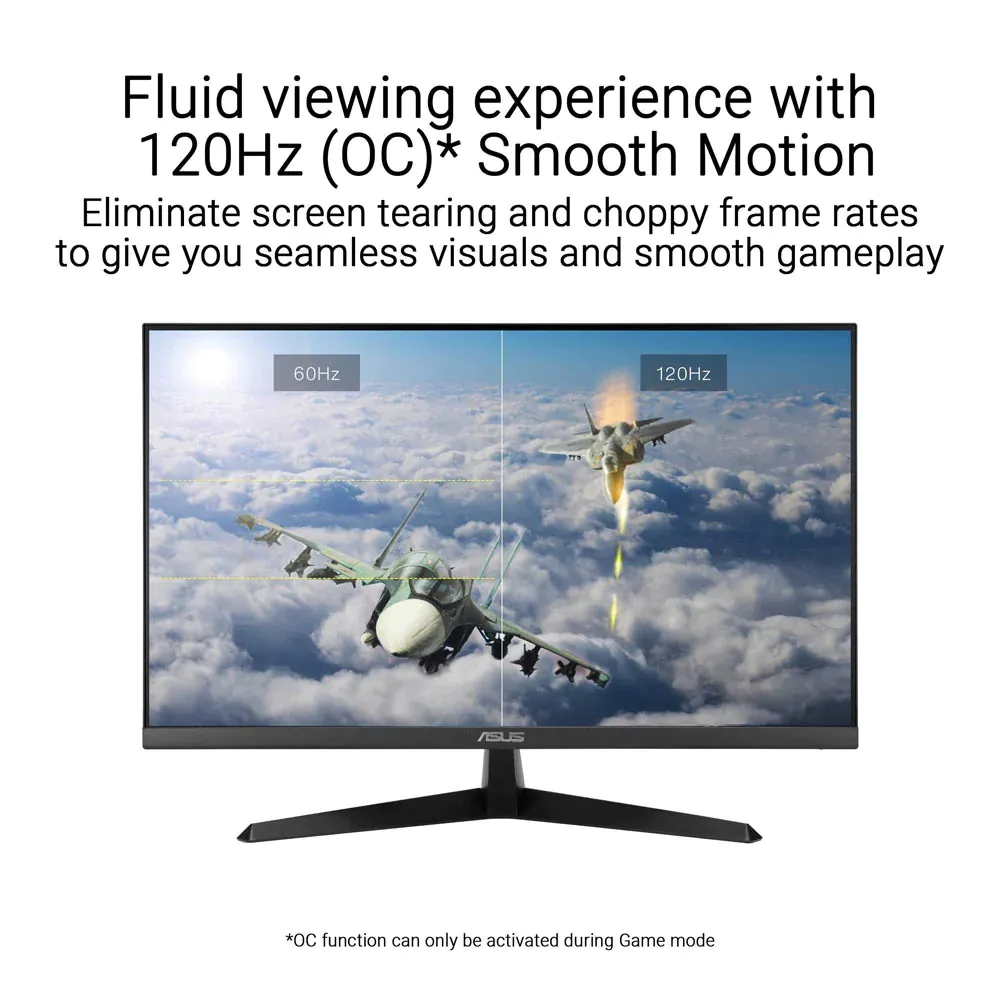 【SAME-DAY DELIVERY】ASUS VY249HGR Eye Care Gaming Monitor – 23.8" FHD IPS 120Hz – 1ms – Adaptive-Sync – HDMI VGA