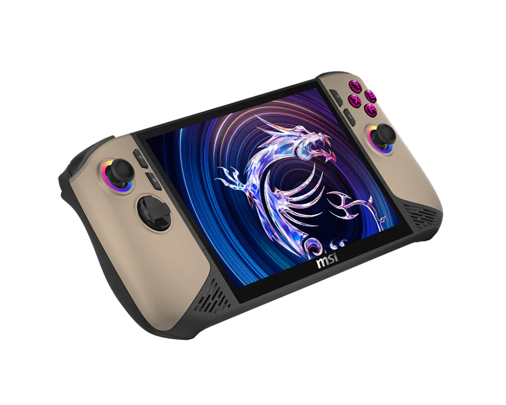 【SAME-DAY DELIVERY】MSI Claw 8 AI+ A2VM Gaming Handheld – 8″ FHD 120Hz Touchscreen - Intel Core Ultra 7 - 32GB - 1TB SSD - Sandstorm