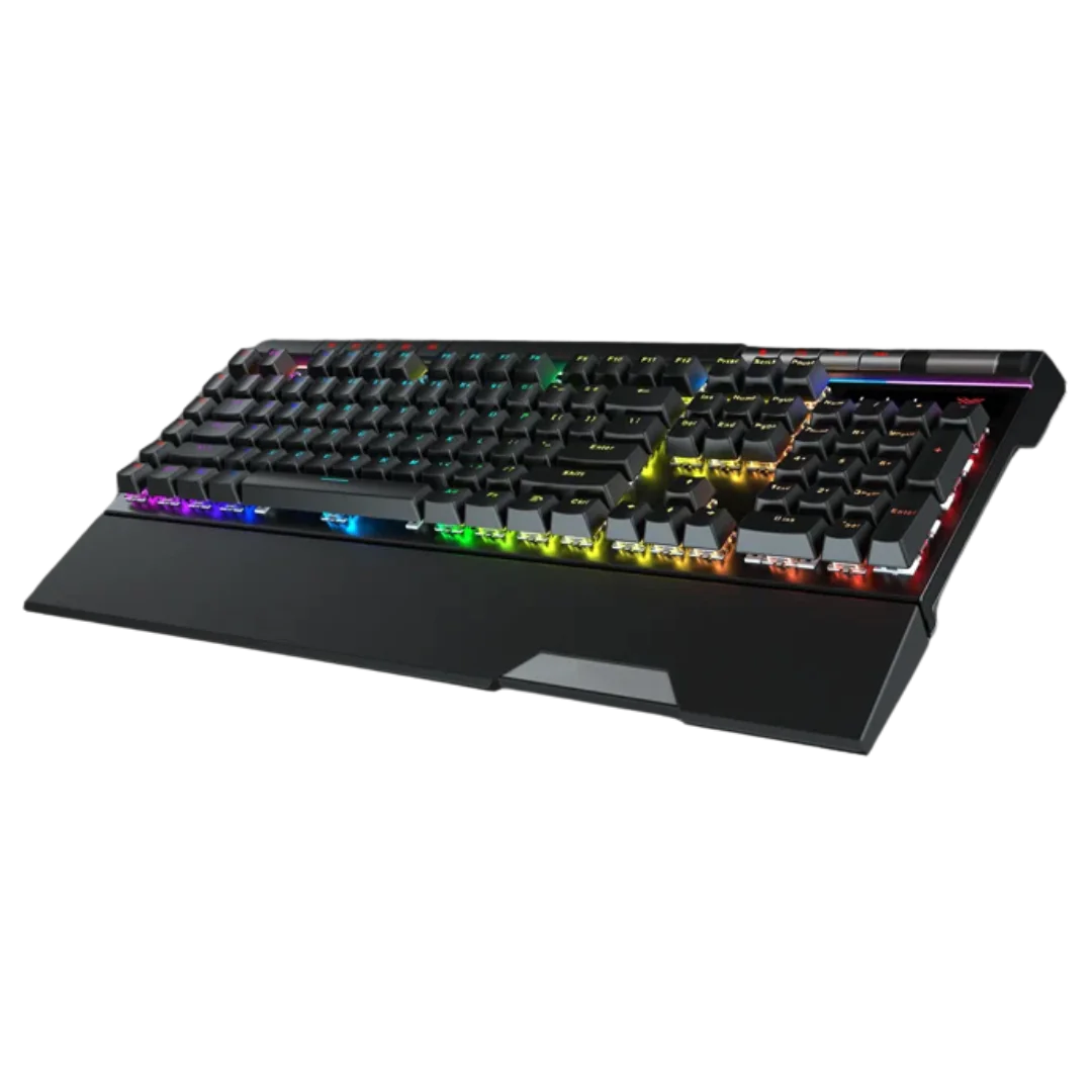 MonsterX ABADDON Esports Keyboard — RGB Lighting / Blue Clicky Switches / USB Passthrough
