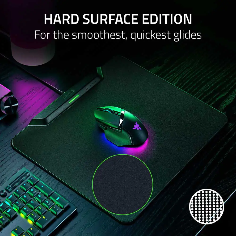 Razer HyperFlux V2 Wireless Charging System Mouse pad- Hard Surface