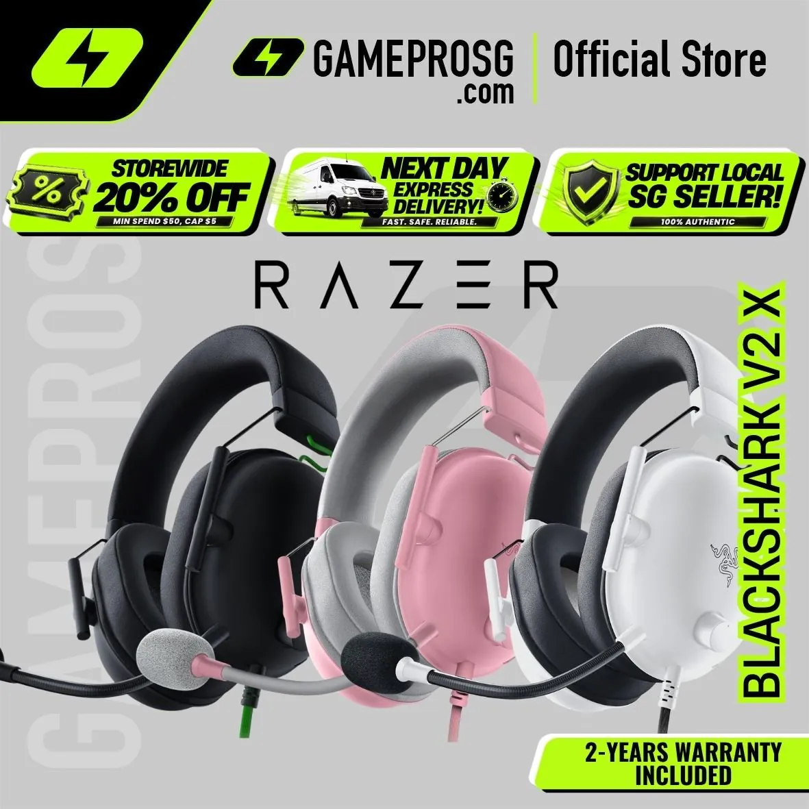 Razer BlackShark V2 X Wired 7.1 Surround Sound Gaming Headset
