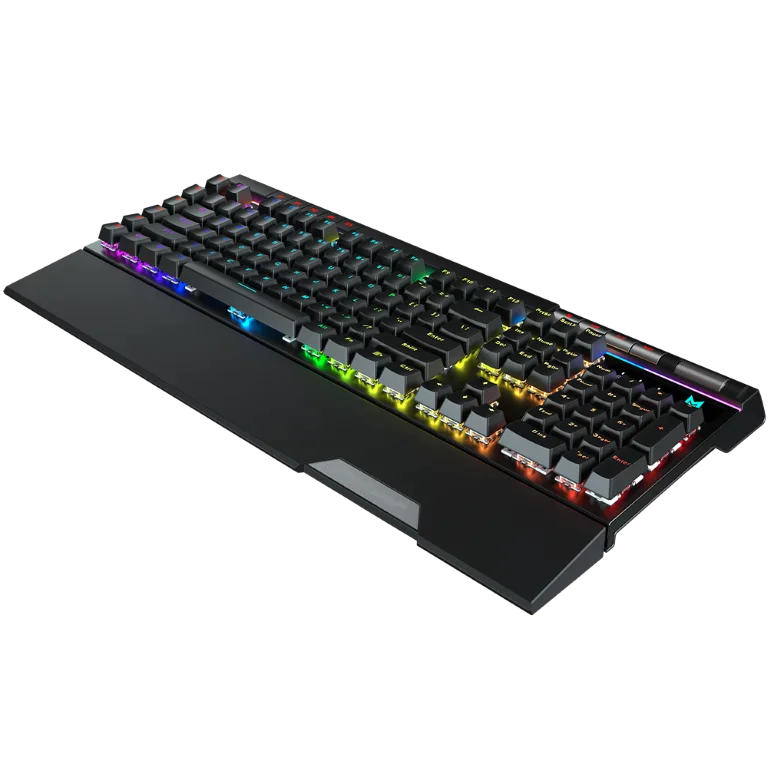 MonsterX ABADDON Esports Keyboard — RGB Lighting / Blue Clicky Switches / USB Passthrough