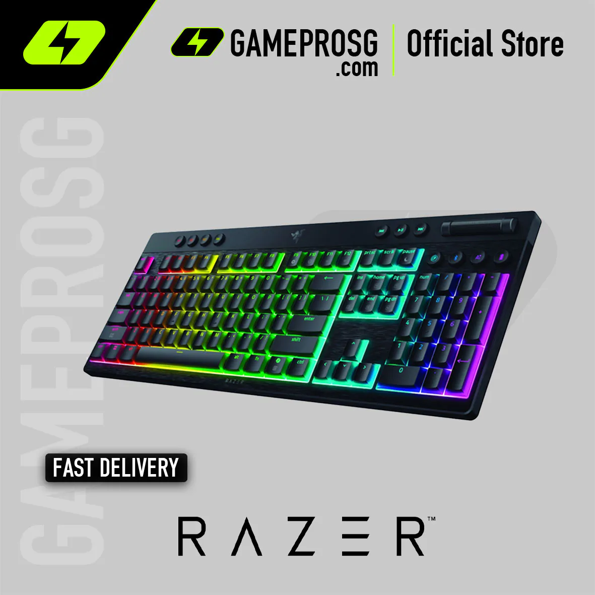 Razer BlackWidow V4 LP Wireless Mechanical Keyboard — Green - Orange - Yellow - HyperSpeed Wireless - RGB Chroma - Gamers