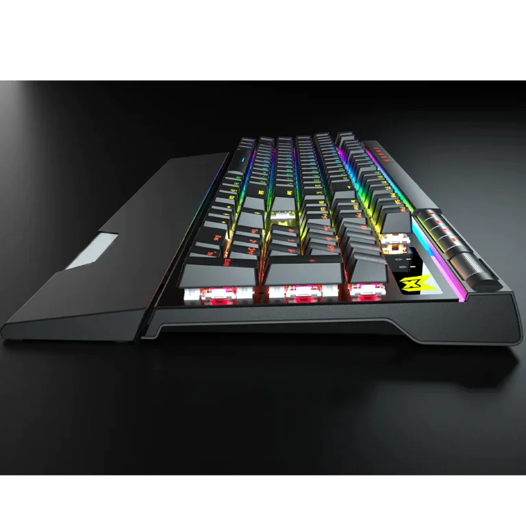 MonsterX ABADDON Esports Keyboard — RGB Lighting / Blue Clicky Switches / USB Passthrough