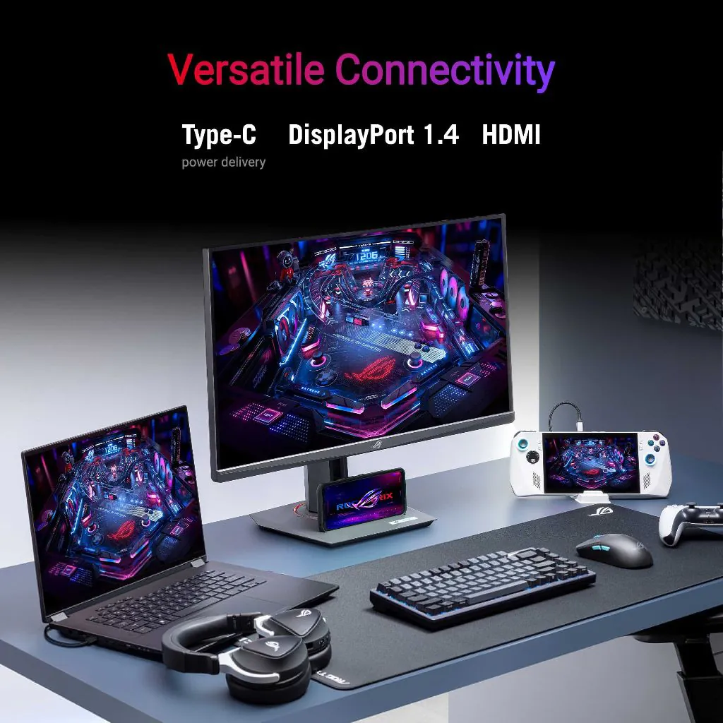 【SAME-DAY DELIVERY】ASUS ROG Strix XG27ACG Gaming Monitor 27-inch 2560x1440, 180Hz,1ms (GTG), Fast IPS, Extreme Low Motion Blur Sync, USB Type-C, G-Sync compatible