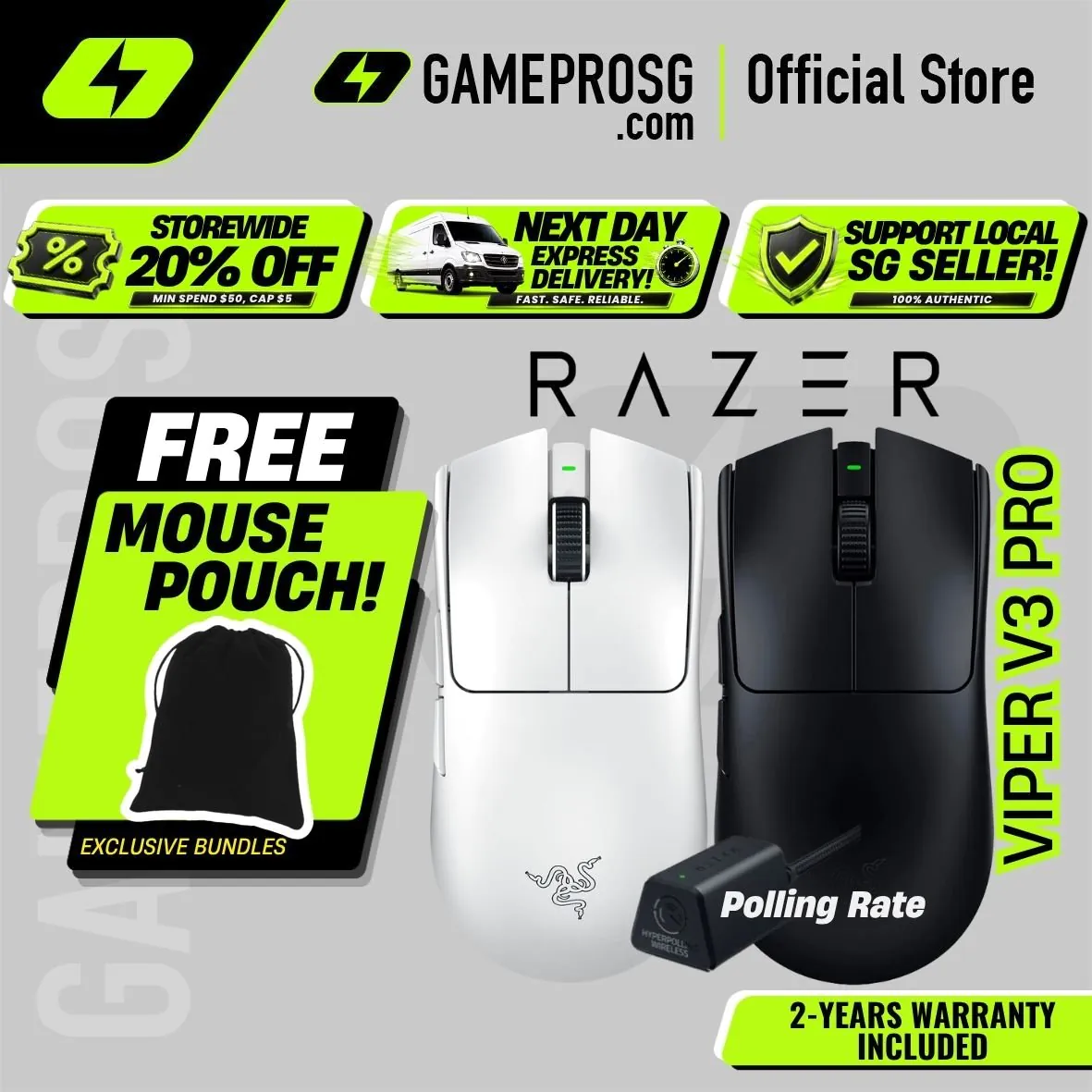 Razer Viper V3 Pro Ultra-lightweight Wireless Symmetrical Esports Mouse