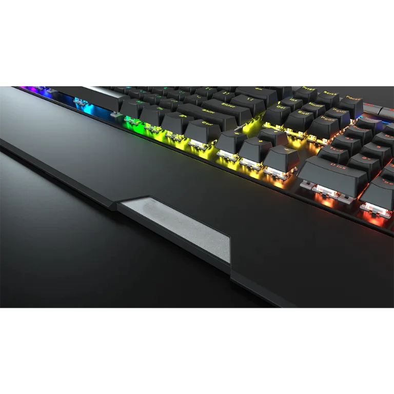 MonsterX ABADDON Esports Keyboard — RGB Lighting / Blue Clicky Switches / USB Passthrough