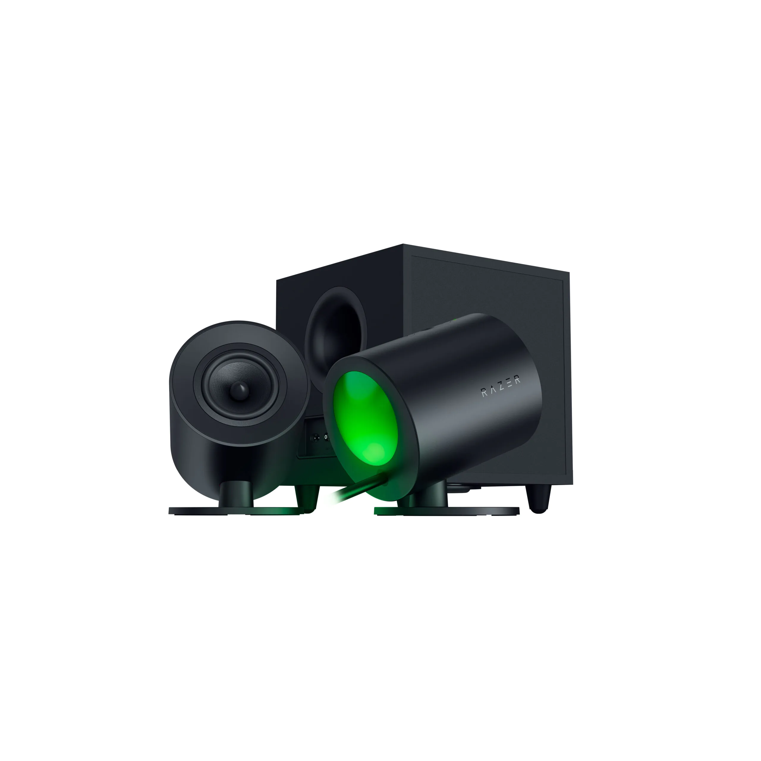 Razer Nommo V2 Full-Range 2.1 PC Gaming Speakers with Wired Subwoofer / 3” Drivers / 5-Panel Crown / Razer Chroma Lighting