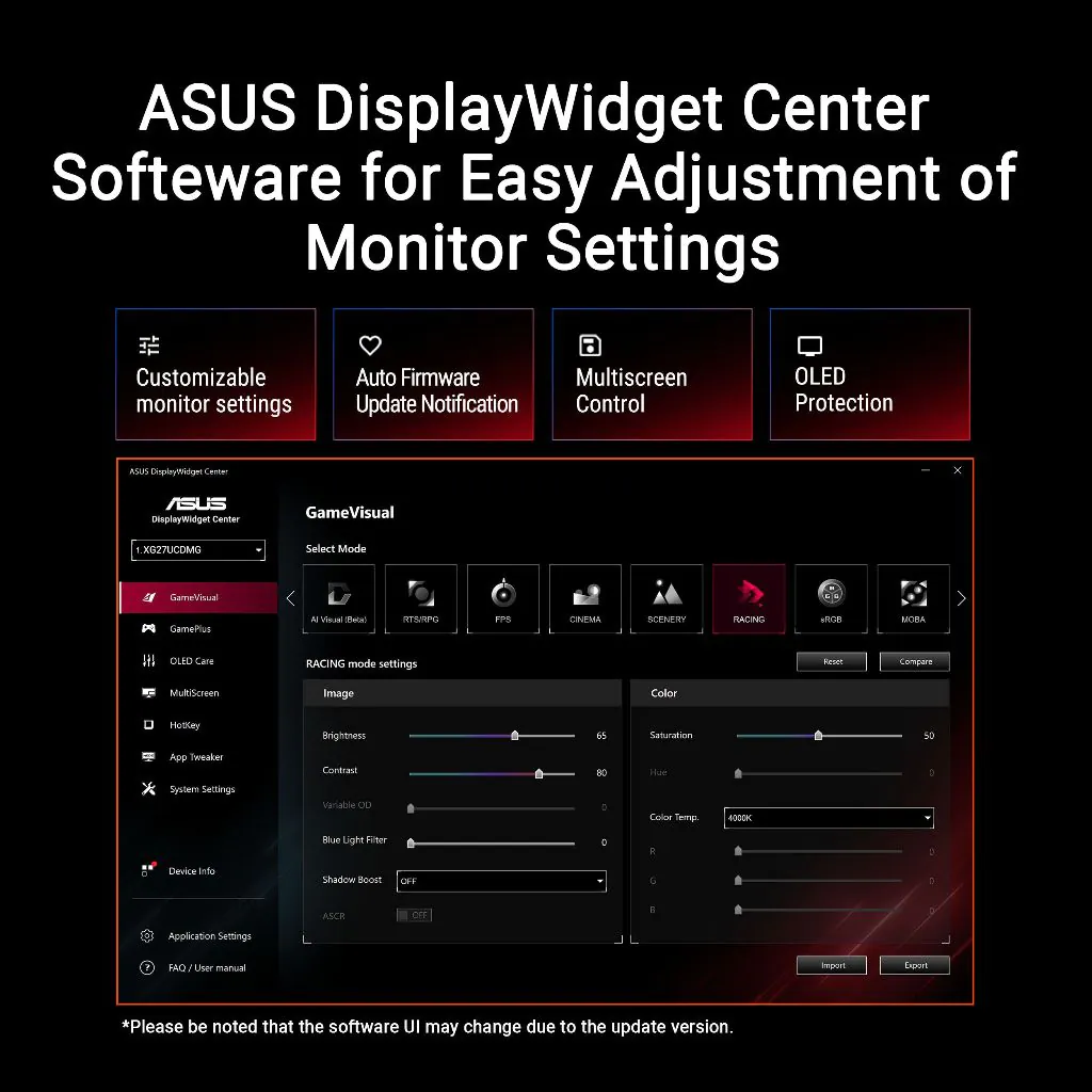 【SAME-DAY DELIVERY】Asus ROG Strix OLED XG27UCDMG Gaming Monitor 27-inch (26.5-inch viewable) 4K QD-OLED panel 240Hz 0.03ms