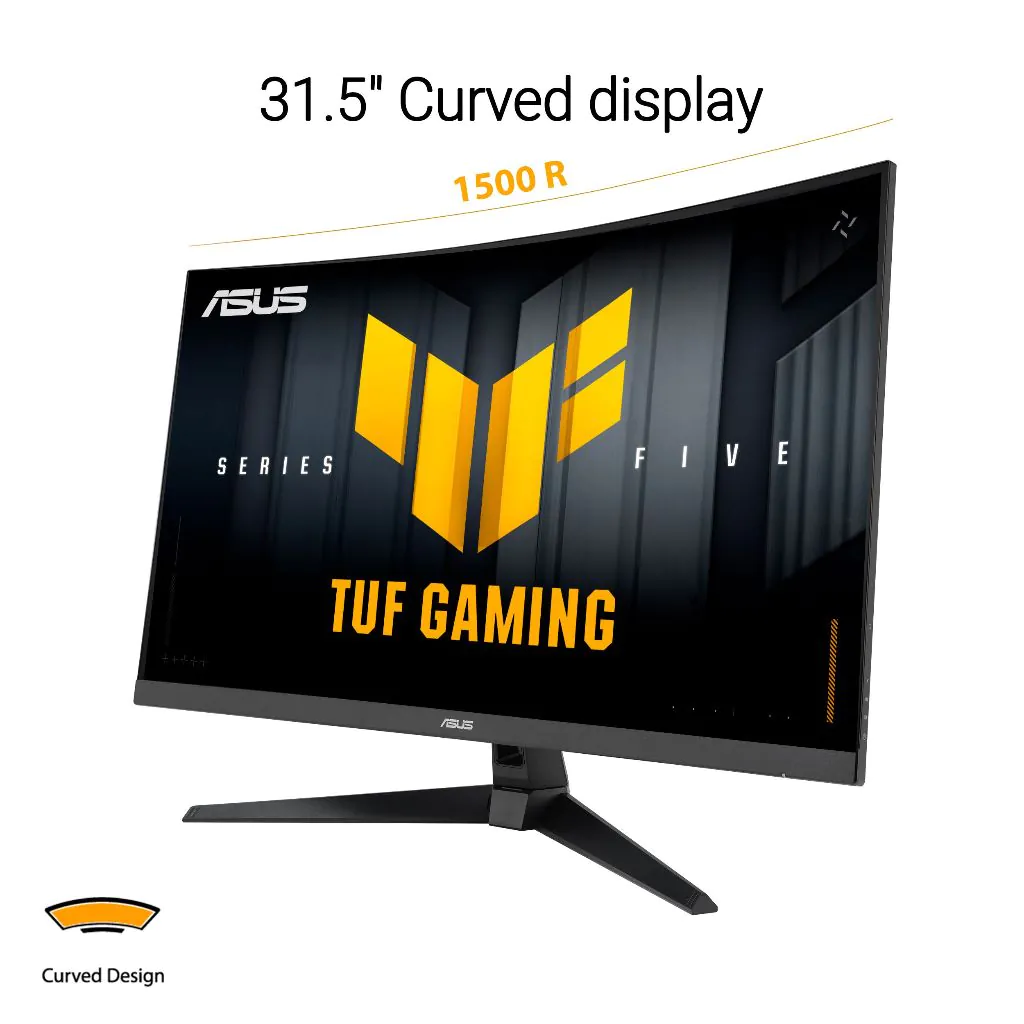 【SAME-DAY DELIVERY】ASUS TUF Gaming VG32VQM5B – 32" FHD Curved Fast VA 250Hz OC – 0.5ms – FreeSync Premium Gaming Monitor