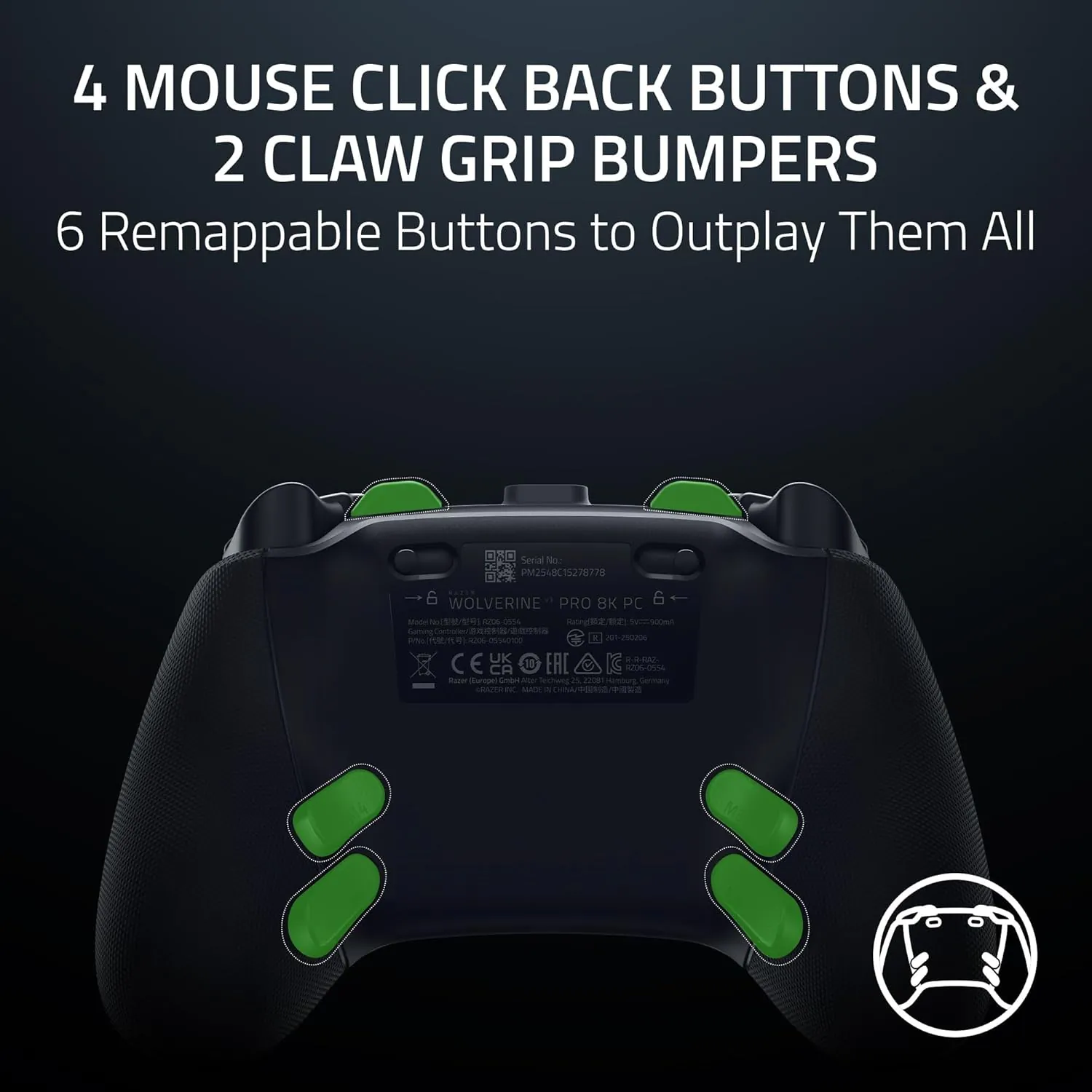 Razer Wolverine V3 Pro 8K – PC Wireless Esports Controller – HyperSpeed