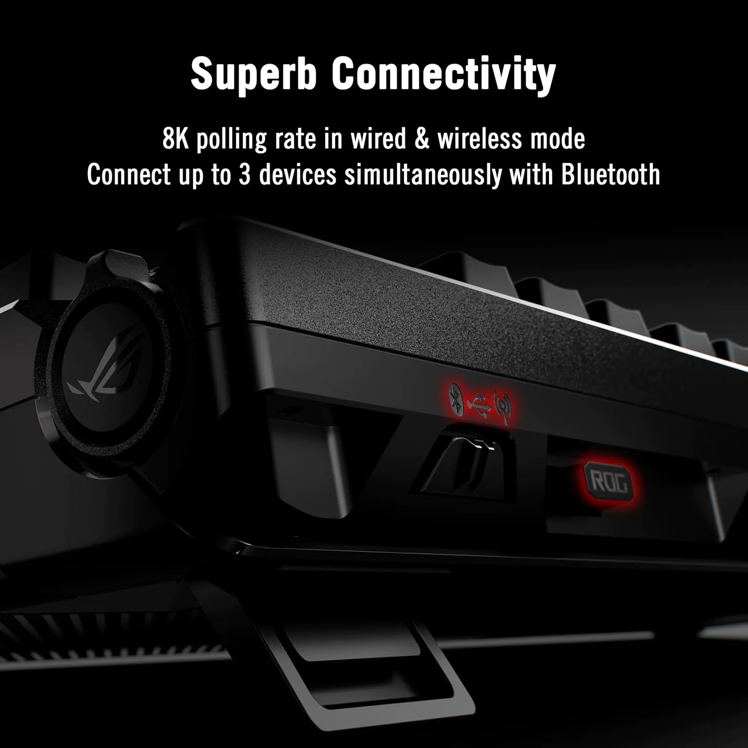 ASUS ROG Azoth 96 HE Wireless Gaming Keyboard – 96% Layout – Hall Effect Magnetic Switch – 8KHz Polling – Rapid Trigger