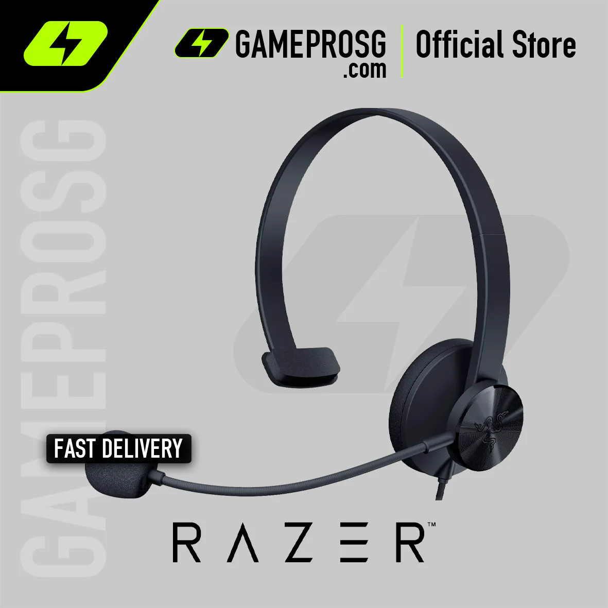 Razer Tetra Mono Chat Headset with Rotating Cardioid Microphone for Clear Voice Communication