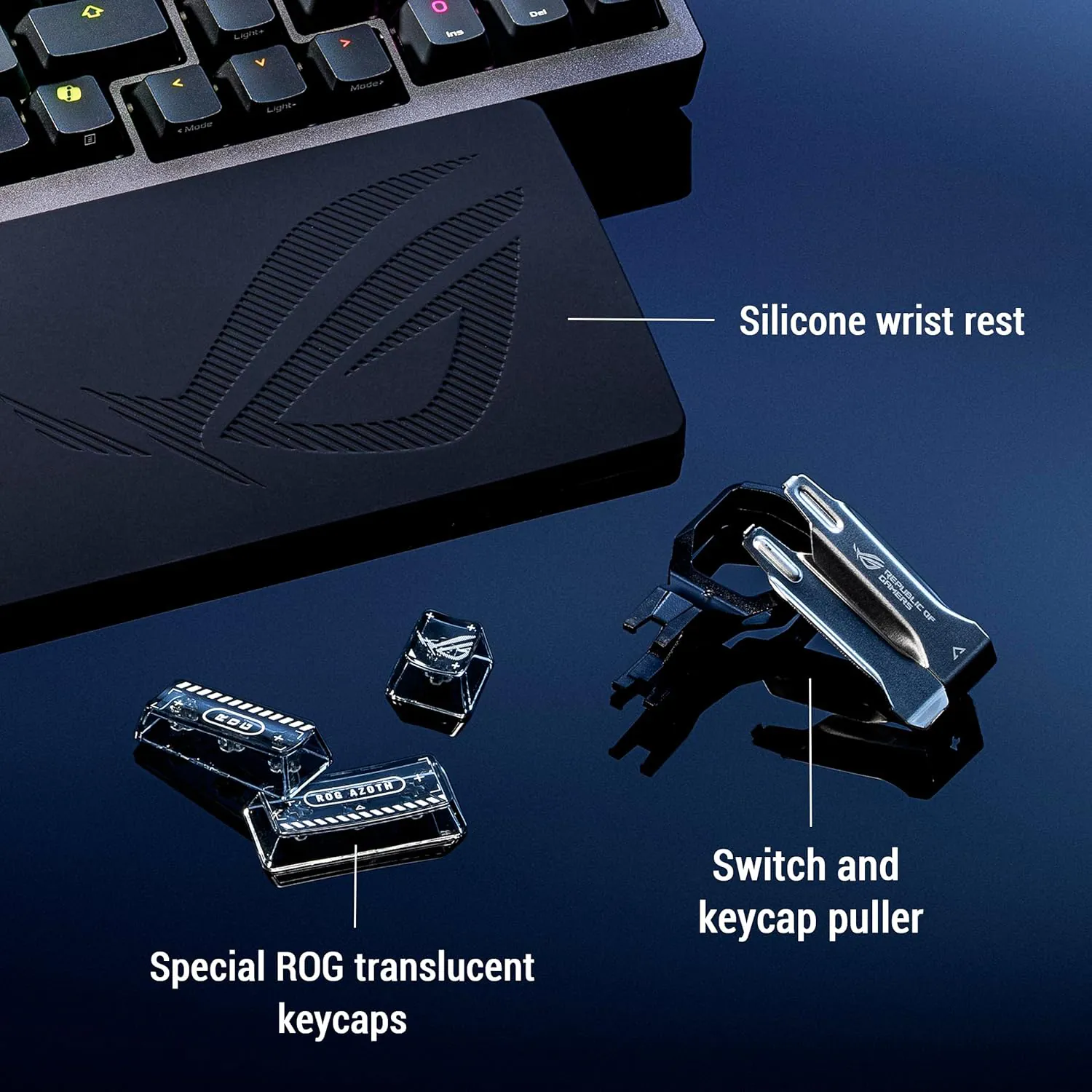 ASUS ROG Azoth 96 HE Wireless Gaming Keyboard – 96% Layout – Hall Effect Magnetic Switch – 8KHz Polling – Rapid Trigger