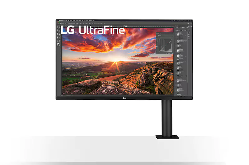 LG Monitor (UHD 4K IPS DP USB-C HAS SPK ERGO) - 32UN880K-B