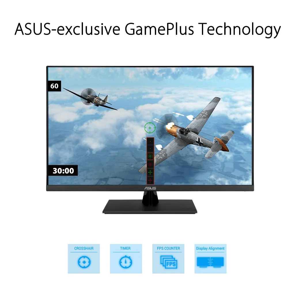 ASUS VP327Q Eye Care Monitor – 31.5" 4K UHD VA – HDR10 – 99% sRGB – Adaptive-Sync – HDMI - DP