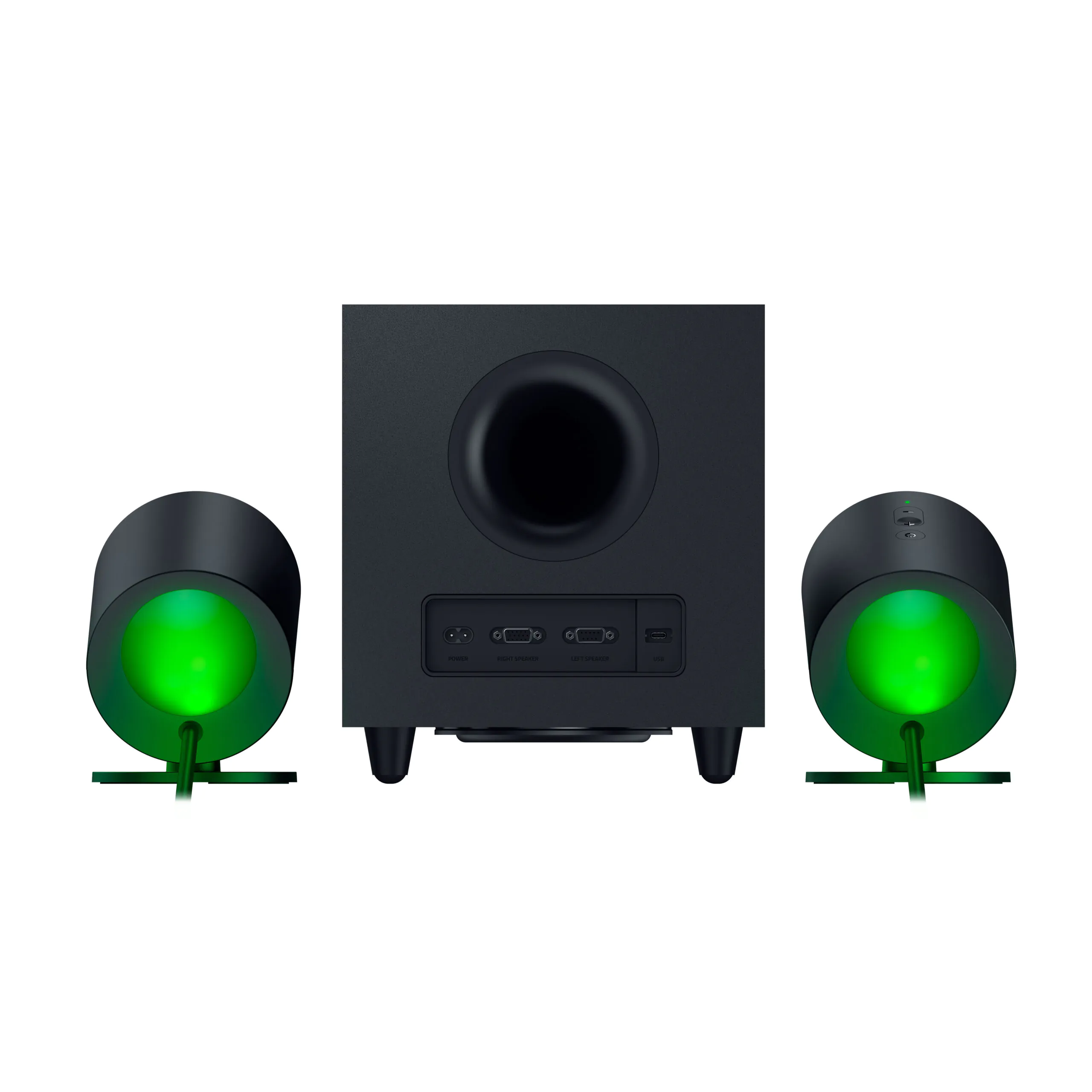 Razer Nommo V2 Full-Range 2.1 PC Gaming Speakers with Wired Subwoofer / 3” Drivers / 5-Panel Crown / Razer Chroma Lighting