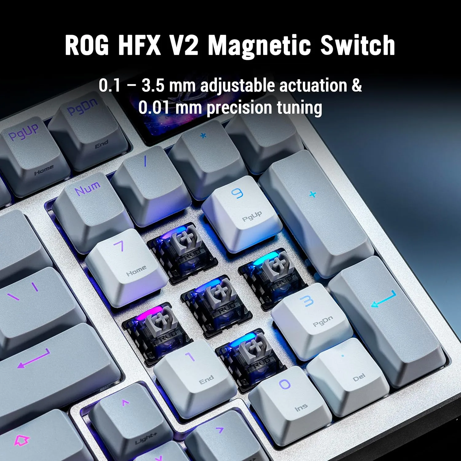 ASUS ROG Azoth 96 HE Wireless Gaming Keyboard – 96% Layout – Hall Effect Magnetic Switch – 8KHz Polling – Rapid Trigger