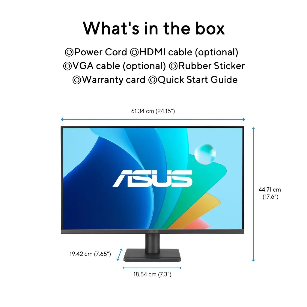 【SAME-DAY DELIVERY】ASUS VA279HG Eye Care Gaming Monitor – 27" FHD IPS 120Hz – 1ms – Adaptive-Sync – HDMI VGA