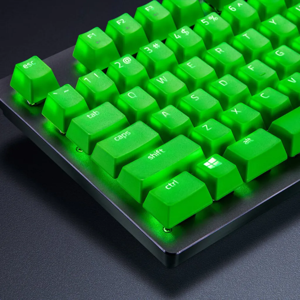 Razer PBT Keycap Upgrade Set — Doubleshot - Textured - Green Colorway