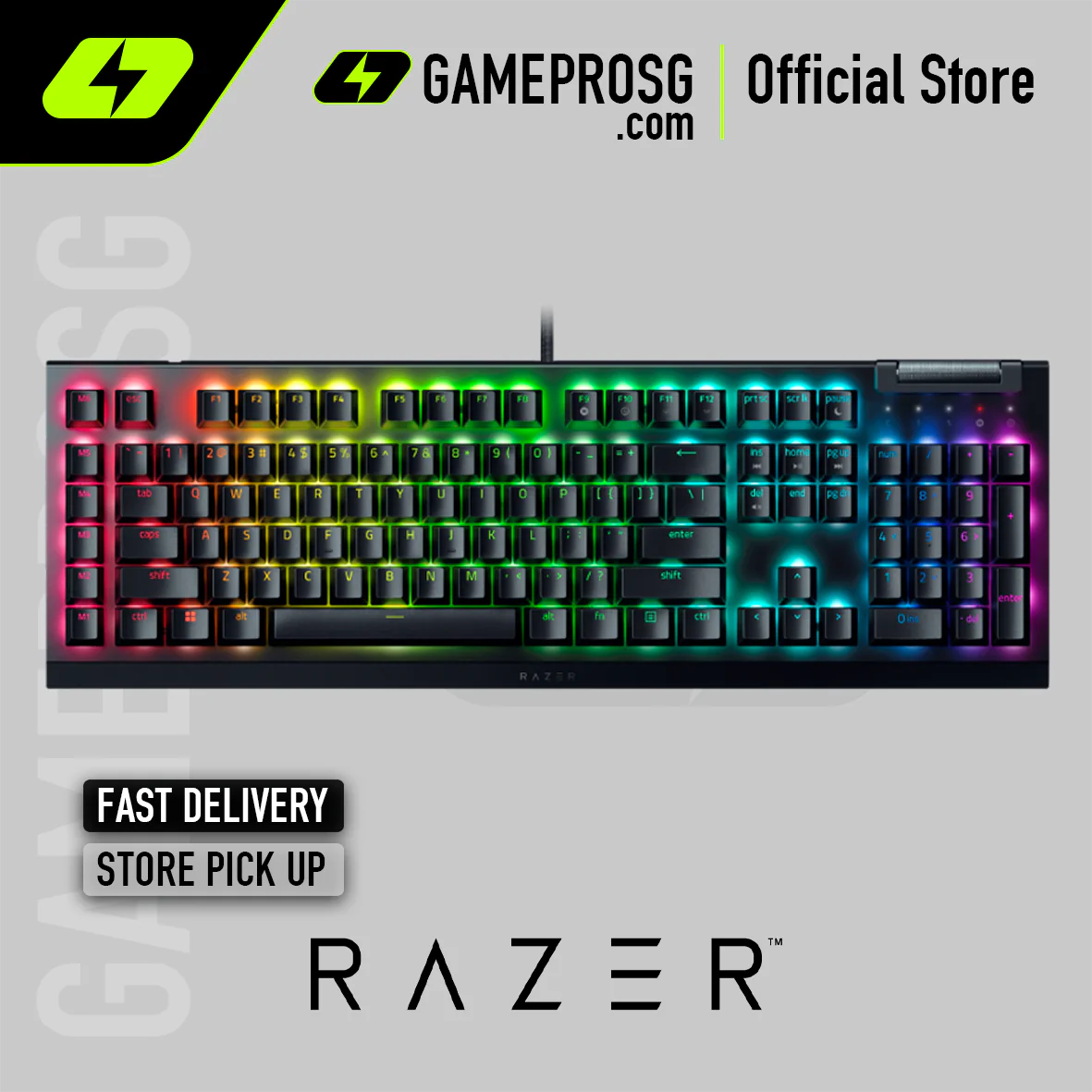 Razer Blackwidow V4 X Full Size Wired Mechanical Gaming Keyboard