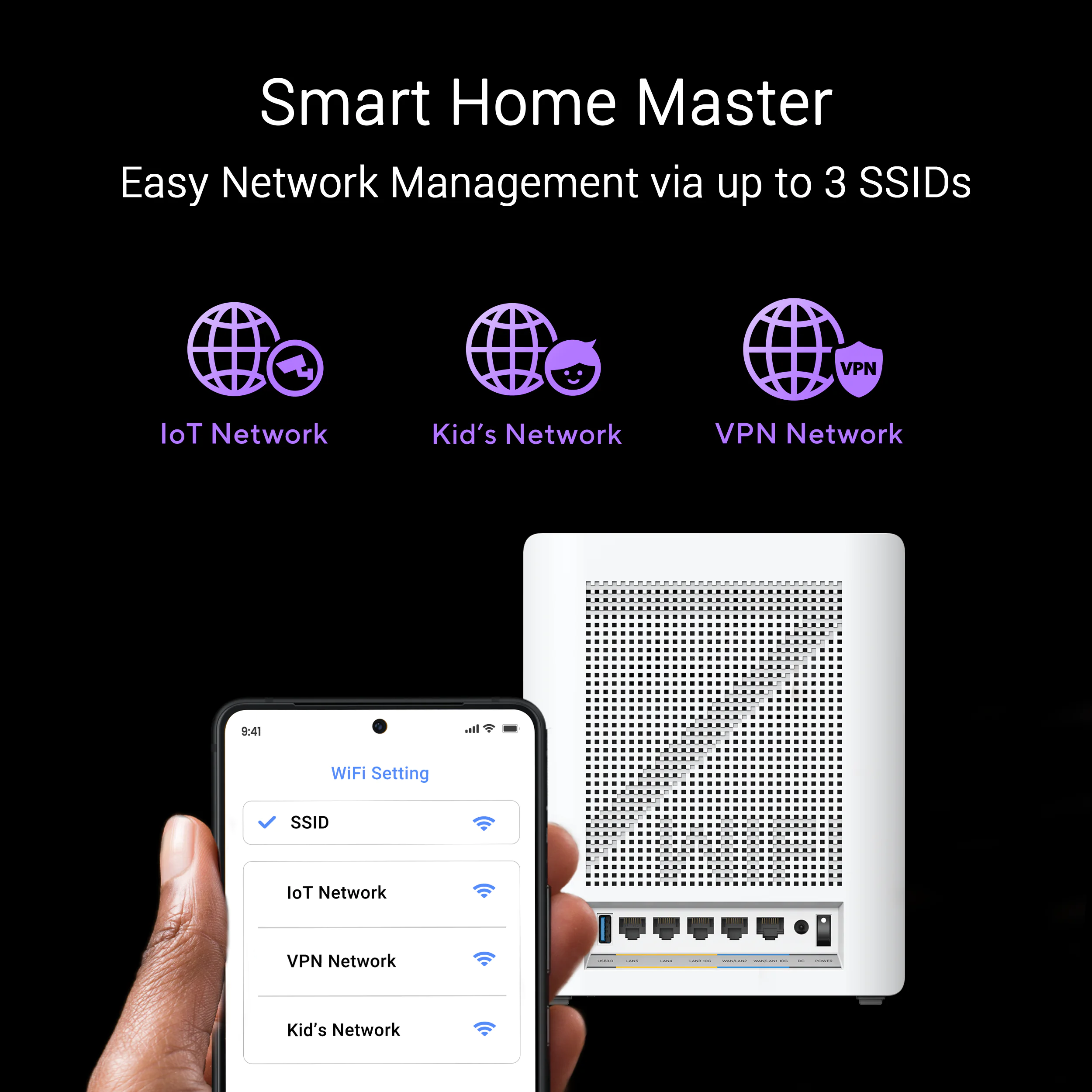 ASUS ZenWiFi BQ16 – Quad-Band WiFi 7 BE25000 Mesh Router – Dual 10G Ports – AiMesh – AiProtection Pro