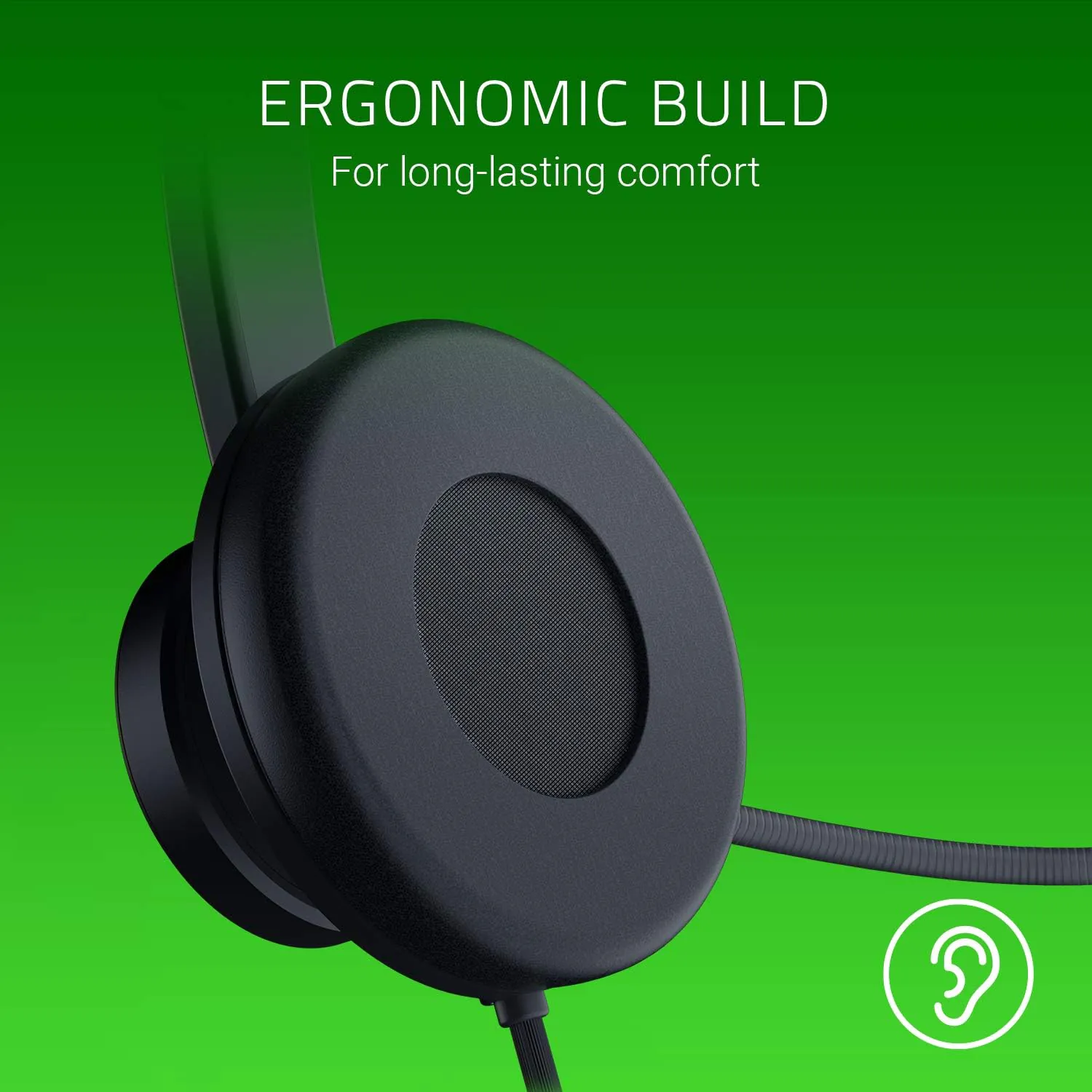 Razer Tetra Mono Chat Headset with Rotating Cardioid Microphone for Clear Voice Communication