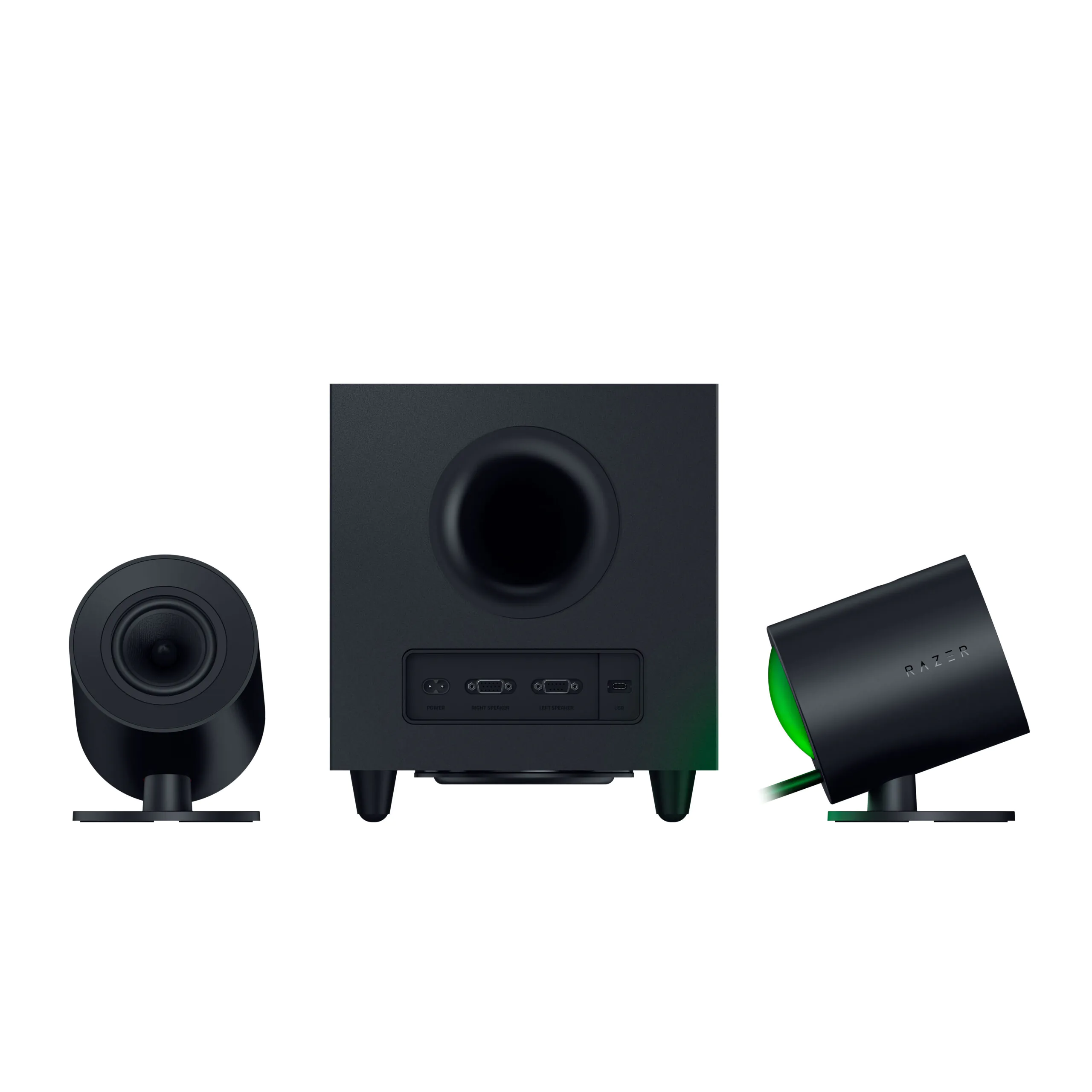 Razer Nommo V2 Full-Range 2.1 PC Gaming Speakers with Wired Subwoofer / 3” Drivers / 5-Panel Crown / Razer Chroma Lighting