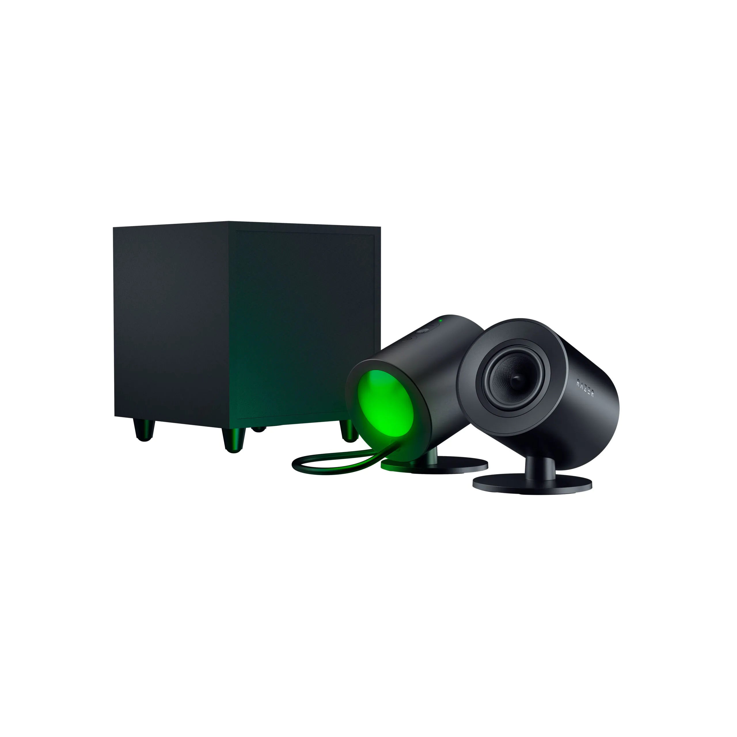 Razer Nommo V2 Full-Range 2.1 PC Gaming Speakers with Wired Subwoofer / 3” Drivers / 5-Panel Crown / Razer Chroma Lighting