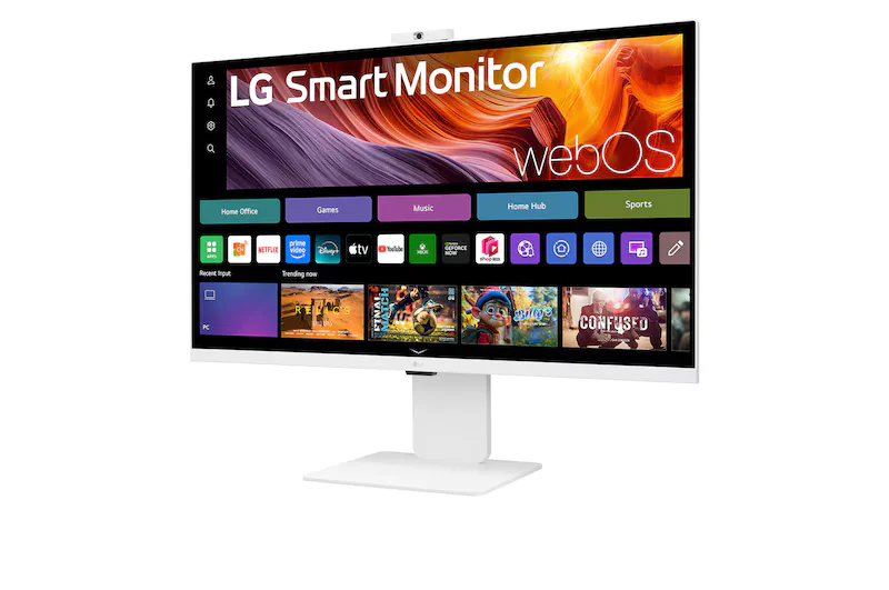 LG 32U850SA-W 32" 4K UHD IPS Monitor – USB-C 90W PD, Speakers, Webcam, Remote