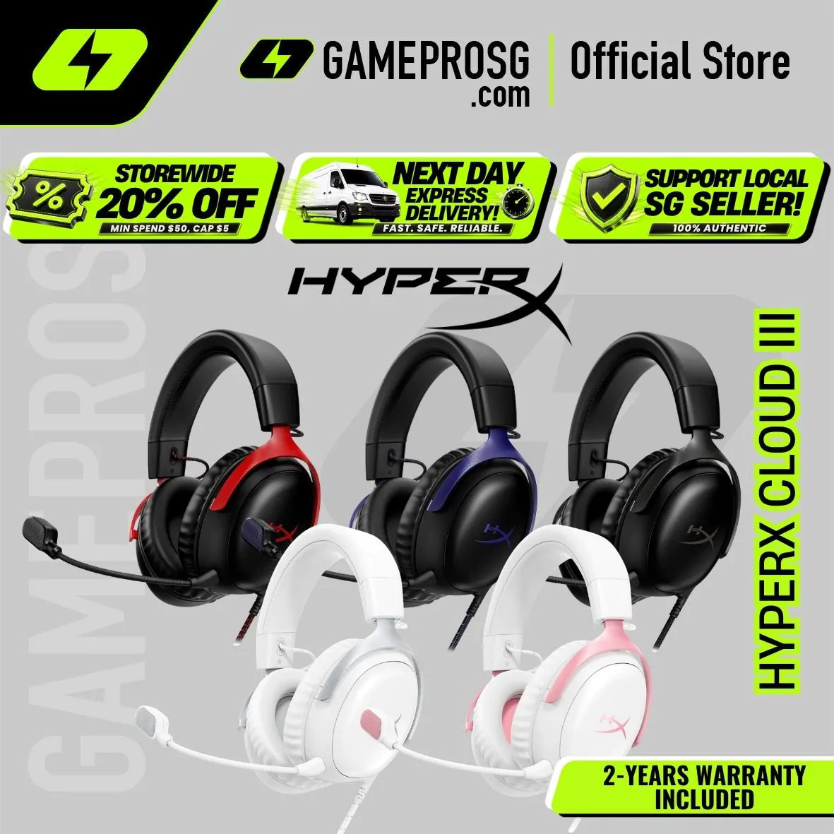 HyperX Cloud III Wired Gaming Headset — Multiplatform PC/PS5/PS4/Xbox/Switch - DTS Headphone:X - Memory Foam