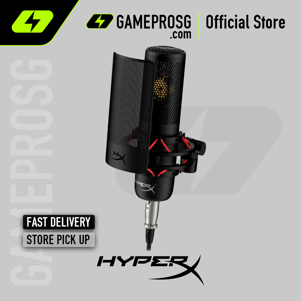 HyperX ProCast Microphone - Large Diaphragm Condenser Mic / XLR Connection