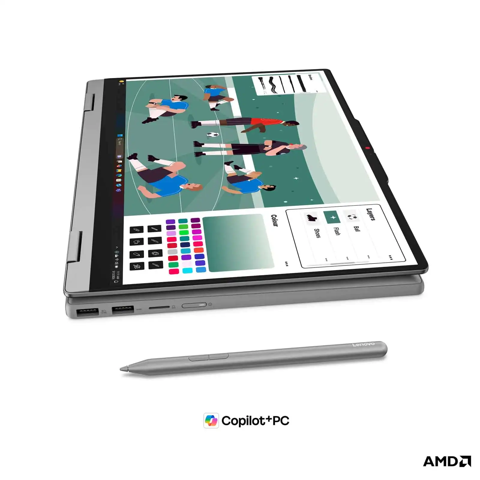 [Same‑Day Delivery] Lenovo IdeaPad 5 2-in-1 Convertible Laptop – 14" WUXGA Touch – AMD Ryzen AI 7 – 16GB RAM – 1TB SSD