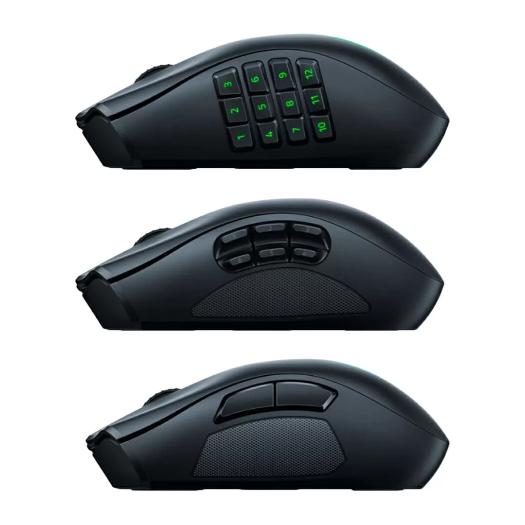Razer Naga V2 Pro Wireless MMO Gaming Mouse Focus Pro 30K Optical Sensor